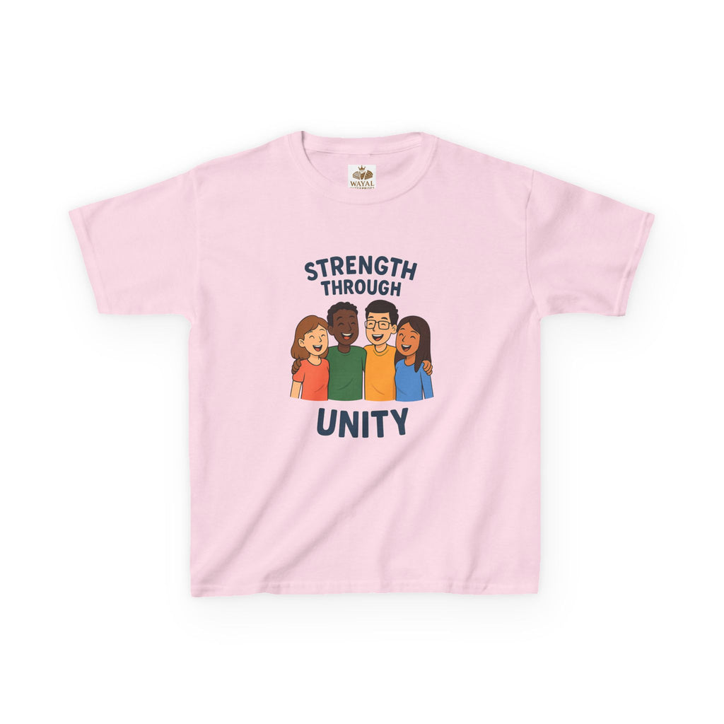 Unity & Strength Kids Tee, Inspirational Kids Shirt, Diversity Apparel, Friendship Gift, Team Spirit T-Shirt - Wayal Store