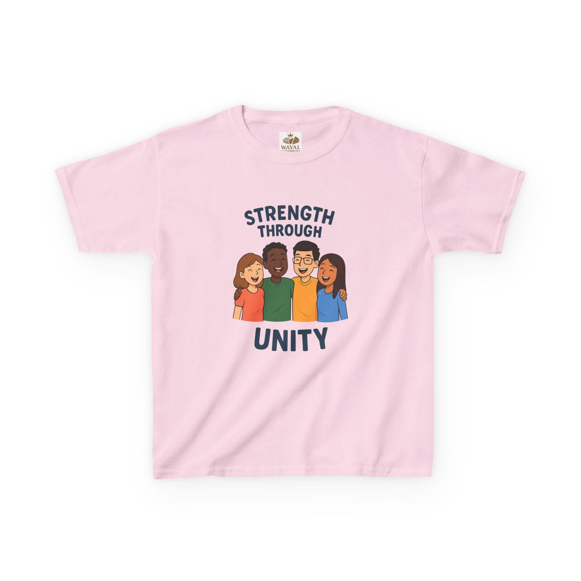 Unity & Strength Kids Tee, Inspirational Kids Shirt, Diversity Apparel, Friendship Gift, Team Spirit T-Shirt - Wayal Store