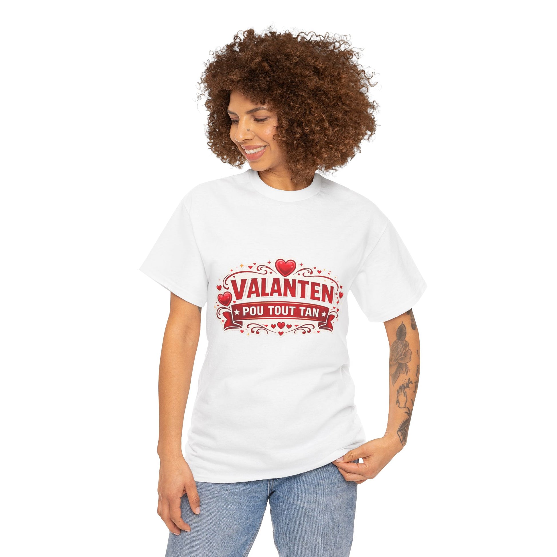 Valanten Pou Tout Tan Tee — Haitian Creole Valentine T-Shirt - Wayal Store