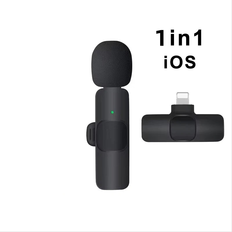Wireless Lavalier Microphone For iPhone 15/16/17 Series Android Devices Noise Cancelling Mini Lapel Microphone for Vlogging Mic - Wayal Store