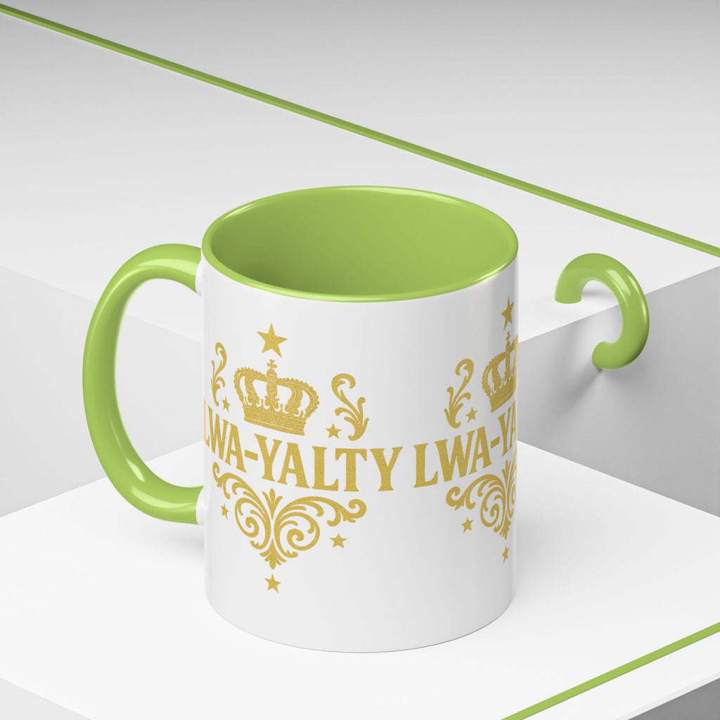 Regal Crown Accent Coffee Mug - Royalty Lwa-Yalty, Unique Gift for Coffee Lovers, Home Decor, Birthday, Celebration - Wayal Store