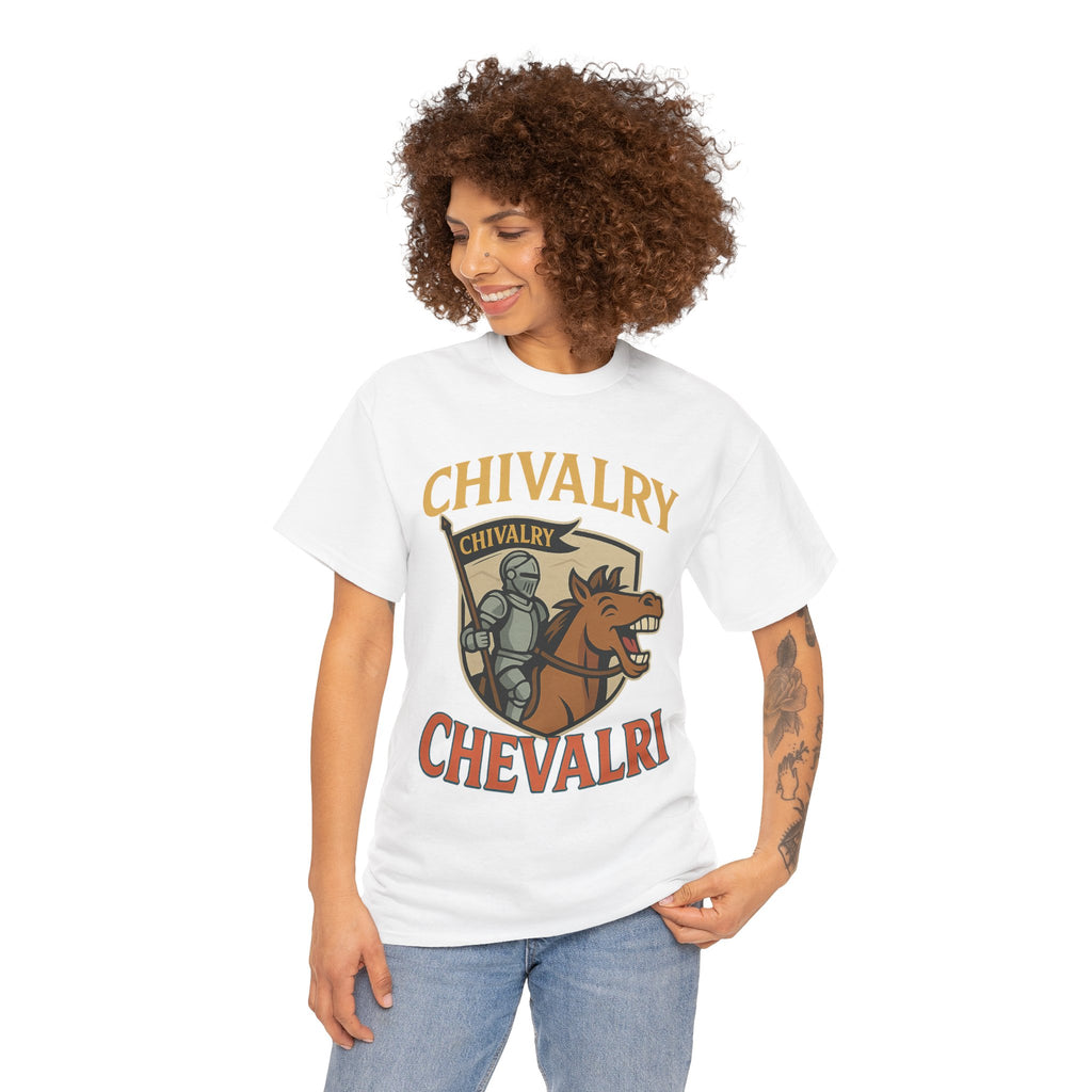 Chivalry-Themed Unisex Heavy Cotton Tee, Knight Shirt, Medieval Fan Apparel, Funny Gift, Renaissance Festival Clothing - Wayal Store
