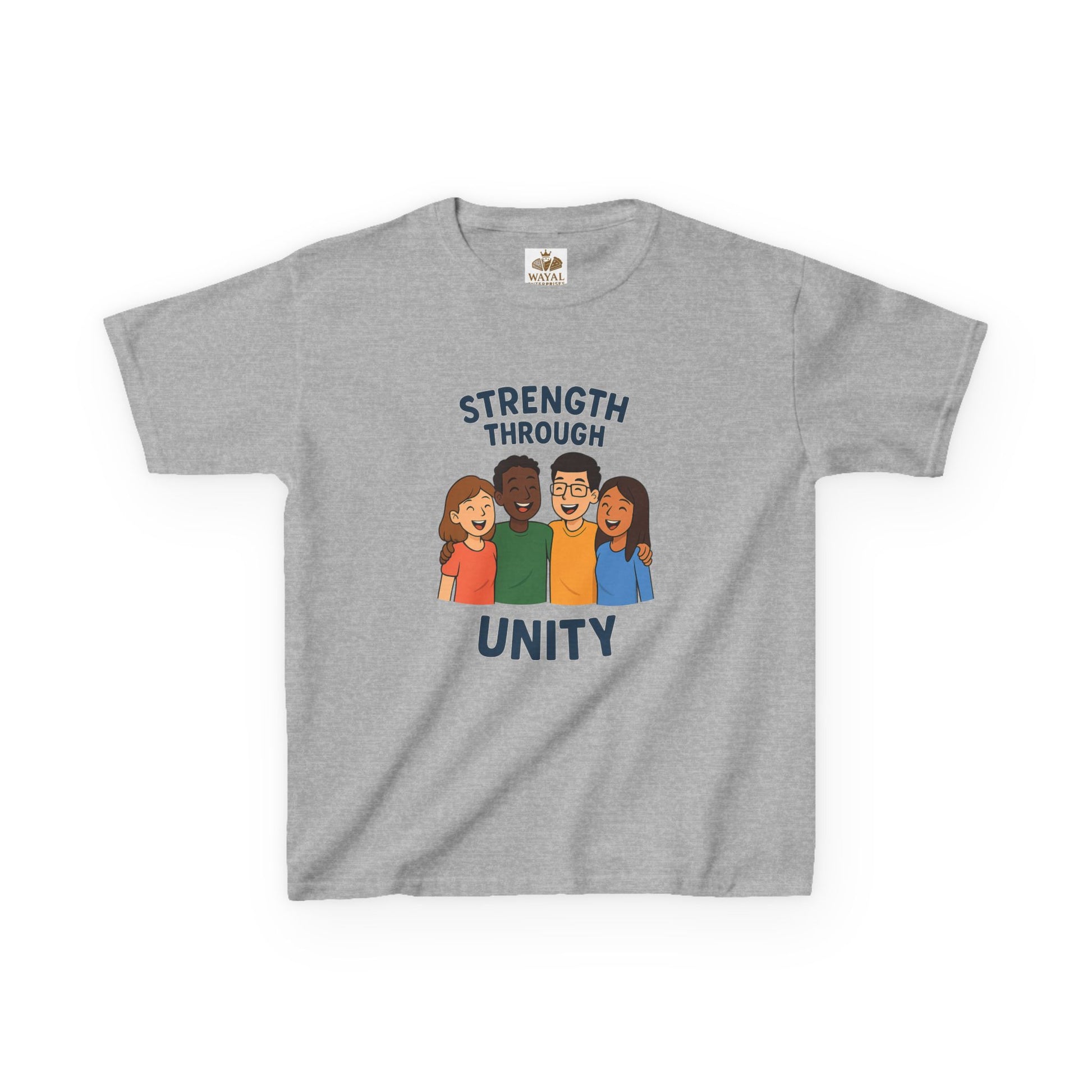 Unity & Strength Kids Tee, Inspirational Kids Shirt, Diversity Apparel, Friendship Gift, Team Spirit T-Shirt - Wayal Store