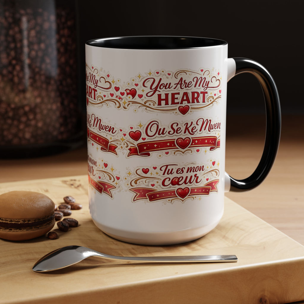 You Are My Heart Accent Coffee Mug – Multilingual Love Gift (11/15oz) - Wayal Store
