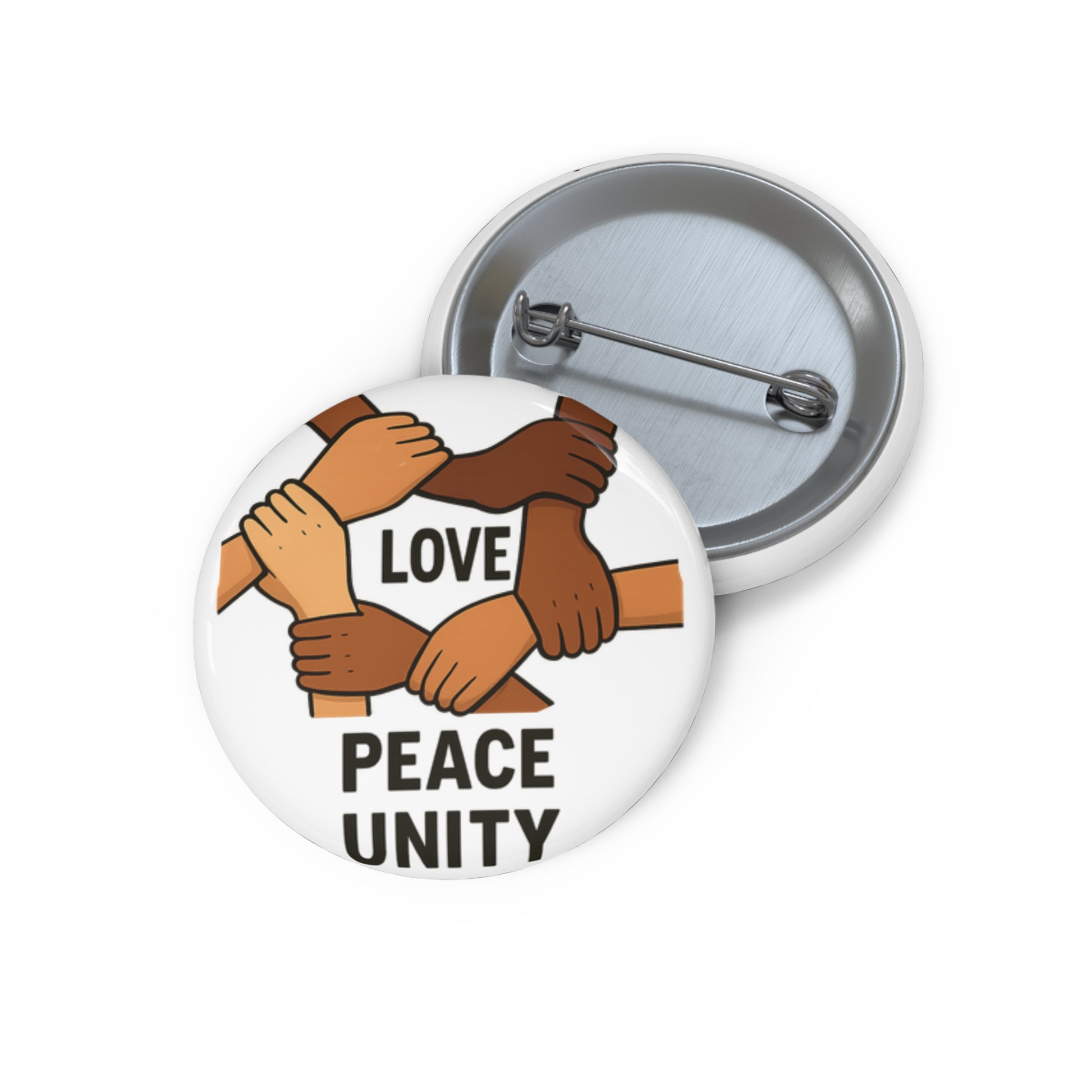 Custom Pin Buttons - Love, Peace, Unity Badges, Handcrafted Accessories for Celebrations, Gifts, and Movements - Wayal Store
