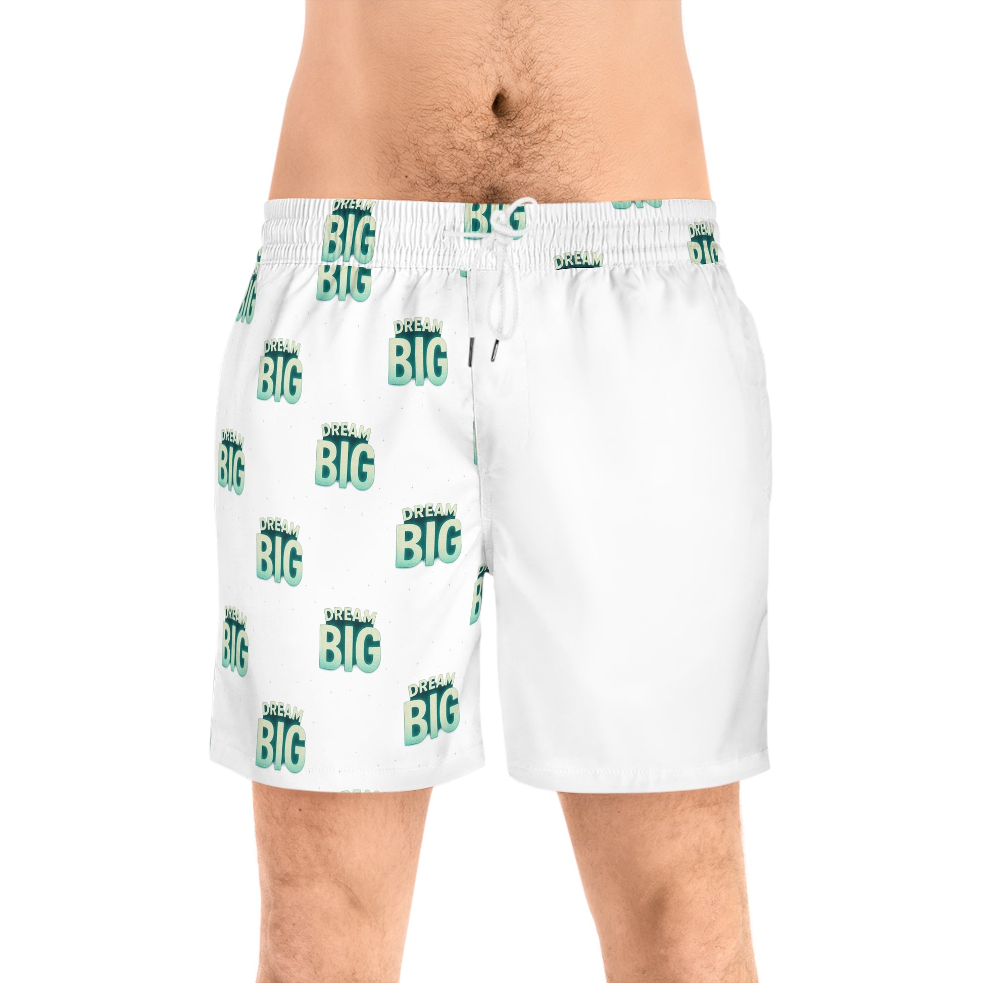 Mid-Length Swim Shorts - Motivational Beachwear - Right leg design - Wayal Store