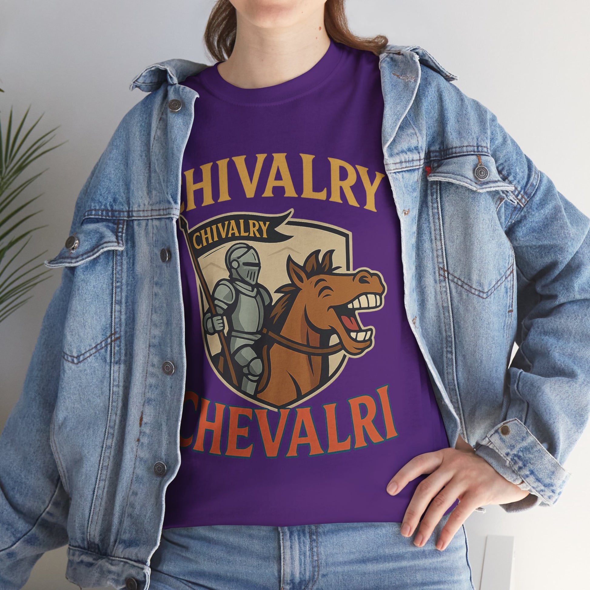 Chivalry-Themed Unisex Heavy Cotton Tee, Knight Shirt, Medieval Fan Apparel, Funny Gift, Renaissance Festival Clothing - Wayal Store