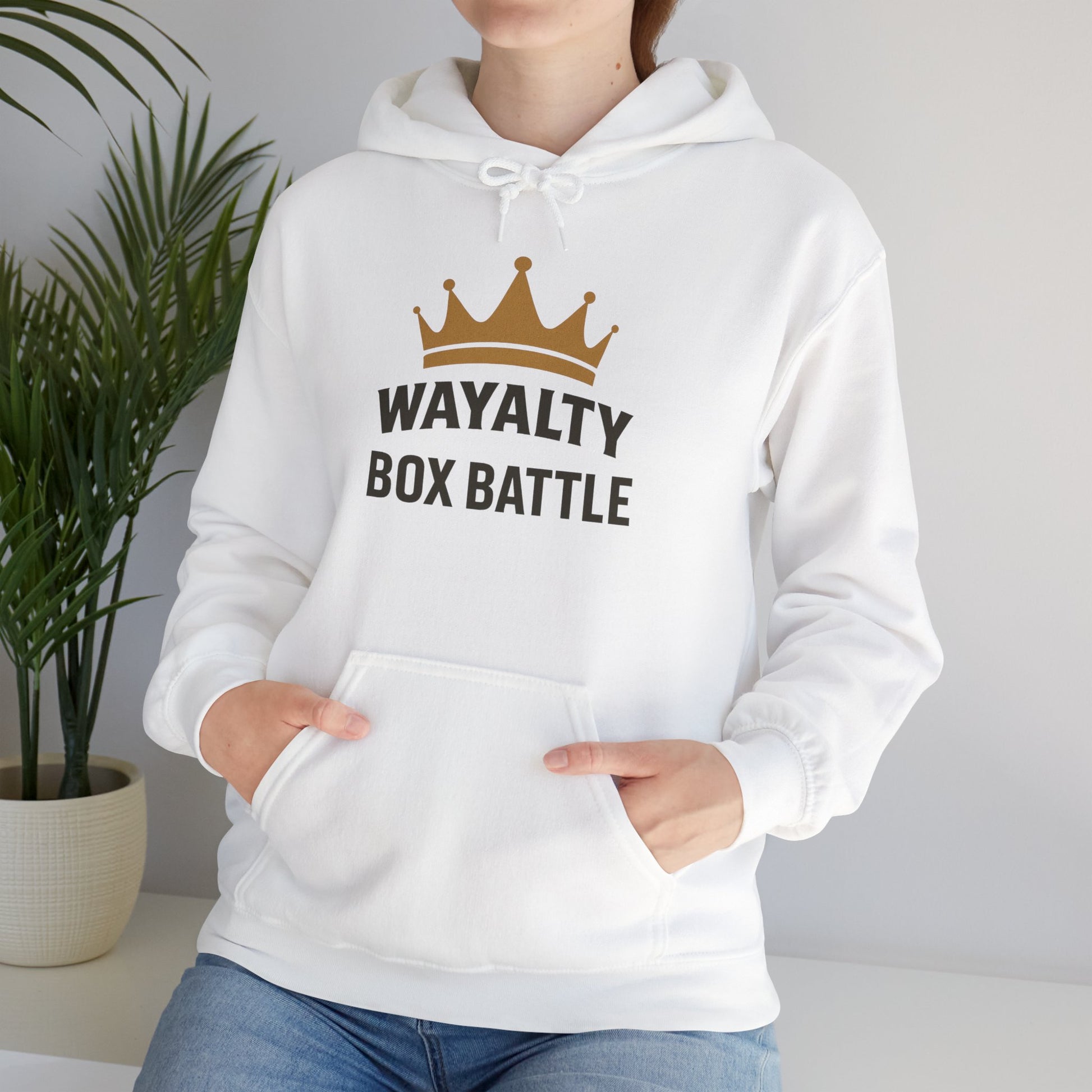 Wayalty Box Battle Hoodie — Crown Logo Pullover for Gaming Fans