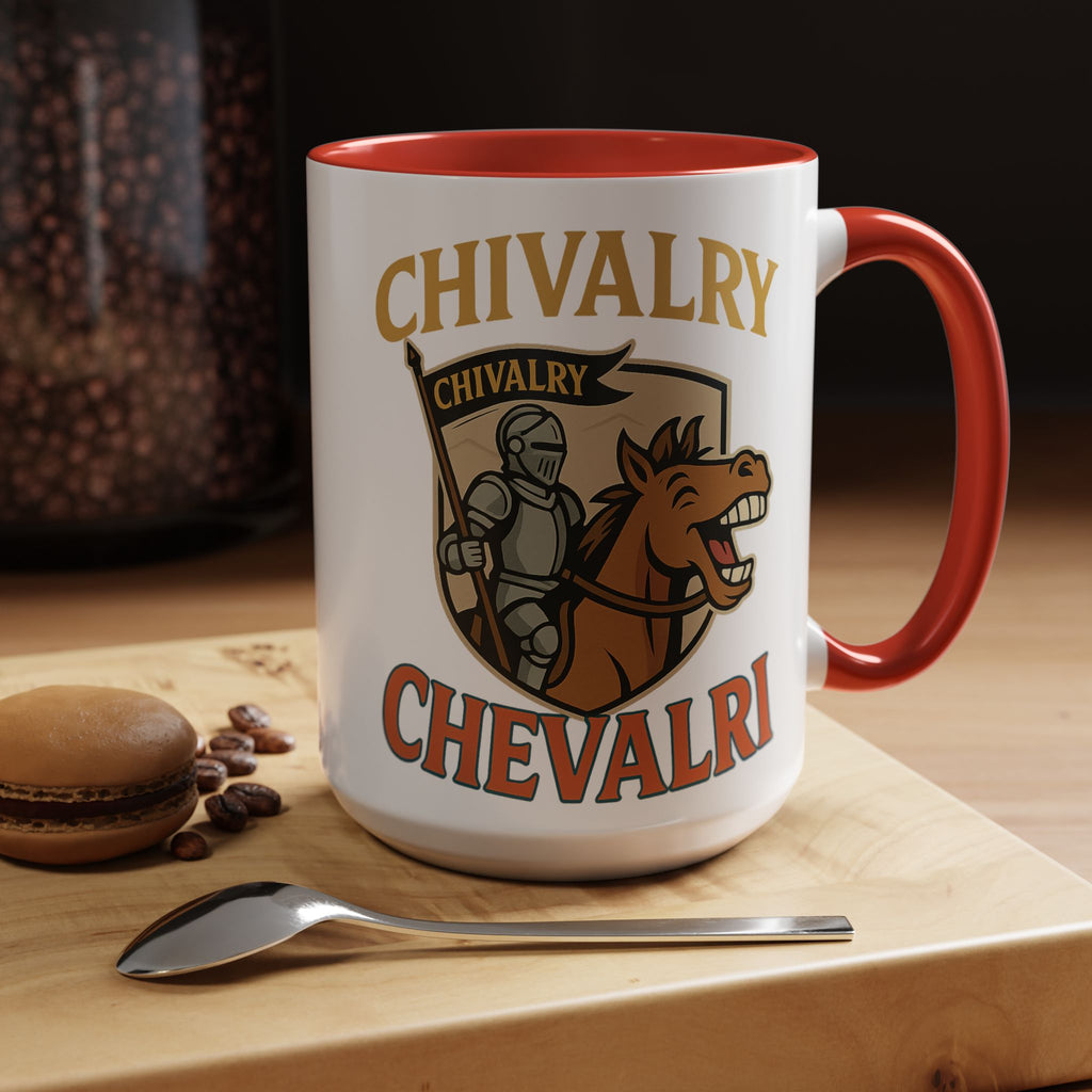 Chivalry Accent Coffee Mug, Warrior Gift, Knight Themed Cup, Medieval Decor, Unique Coffee Lover Present, Fun Office Mug - Wayal Store