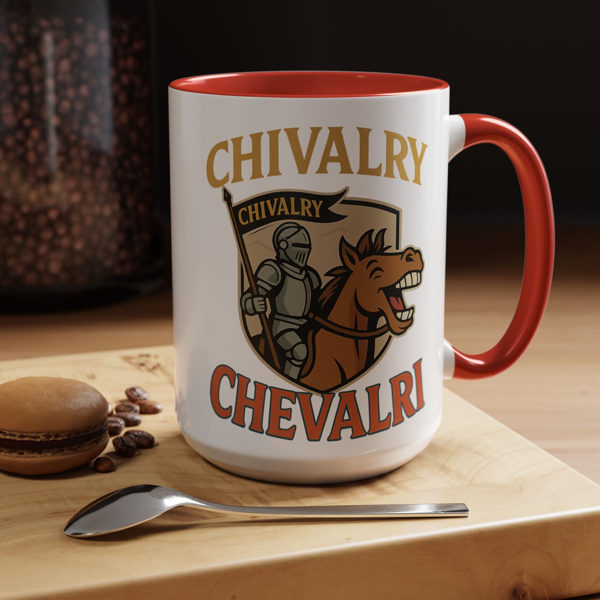 Chivalry Accent Coffee Mug, Warrior Gift, Knight Themed Cup, Medieval Decor, Unique Coffee Lover Present, Fun Office Mug - Wayal Store