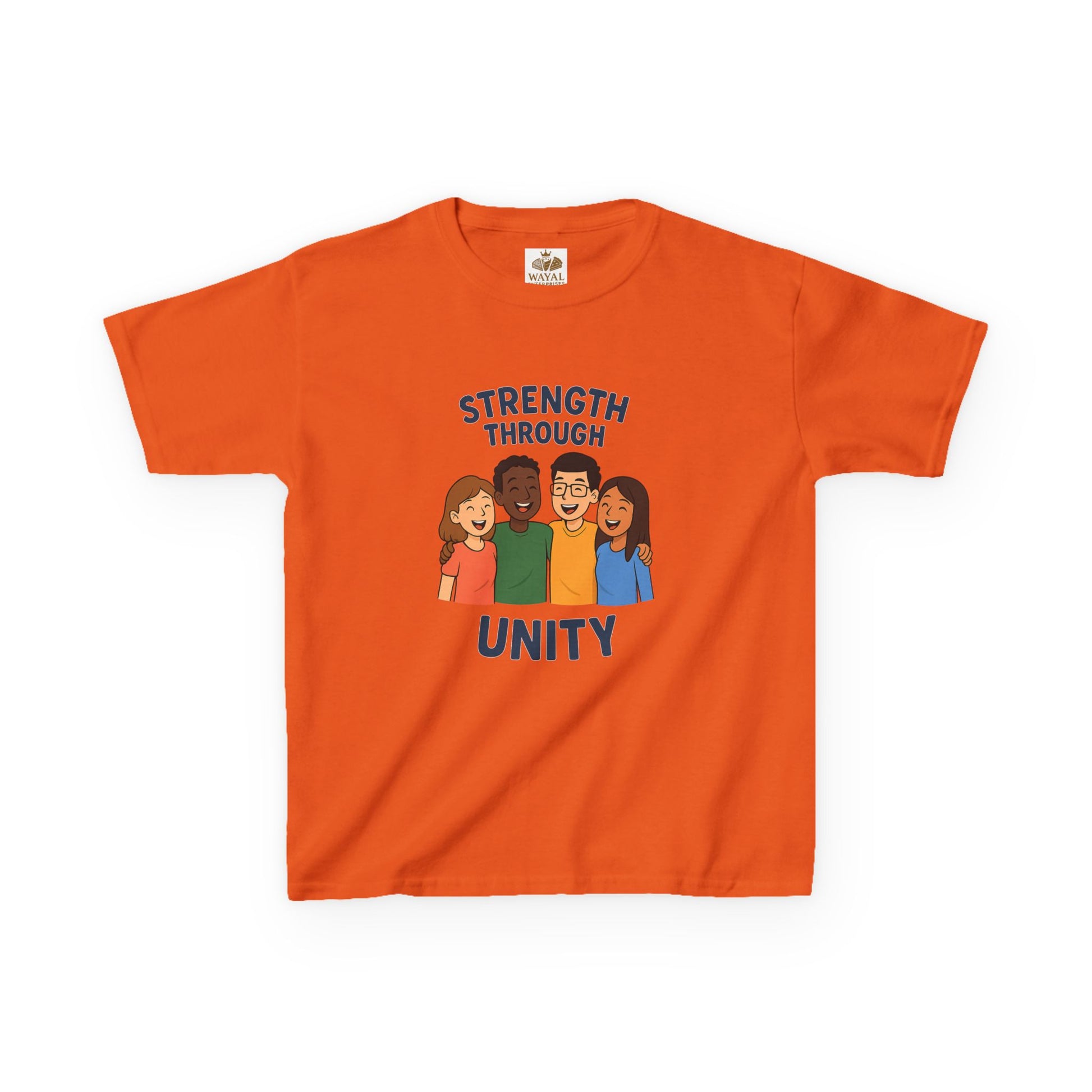 Unity & Strength Kids Tee, Inspirational Kids Shirt, Diversity Apparel, Friendship Gift, Team Spirit T-Shirt - Wayal Store