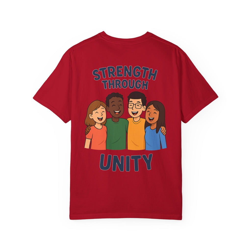 Unity Message T-Shirt Back, Unisex Motivational Shirt, Friendship Wear, Gift for Teens, Social Awareness Apparel - Wayal Store