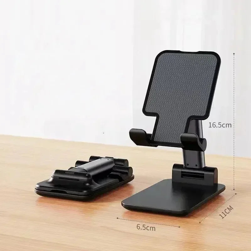 Folding Phone Holder Tablet Lazy Bracket Height Adjustable Desktop Live Streaming Stand for iPhone 12-16 Pro Max Samsung Xiaomi