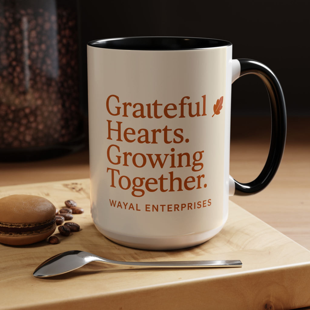 Grateful Hearts Coffee Mug - 11oz & 15oz - Perfect for Cozy Moments