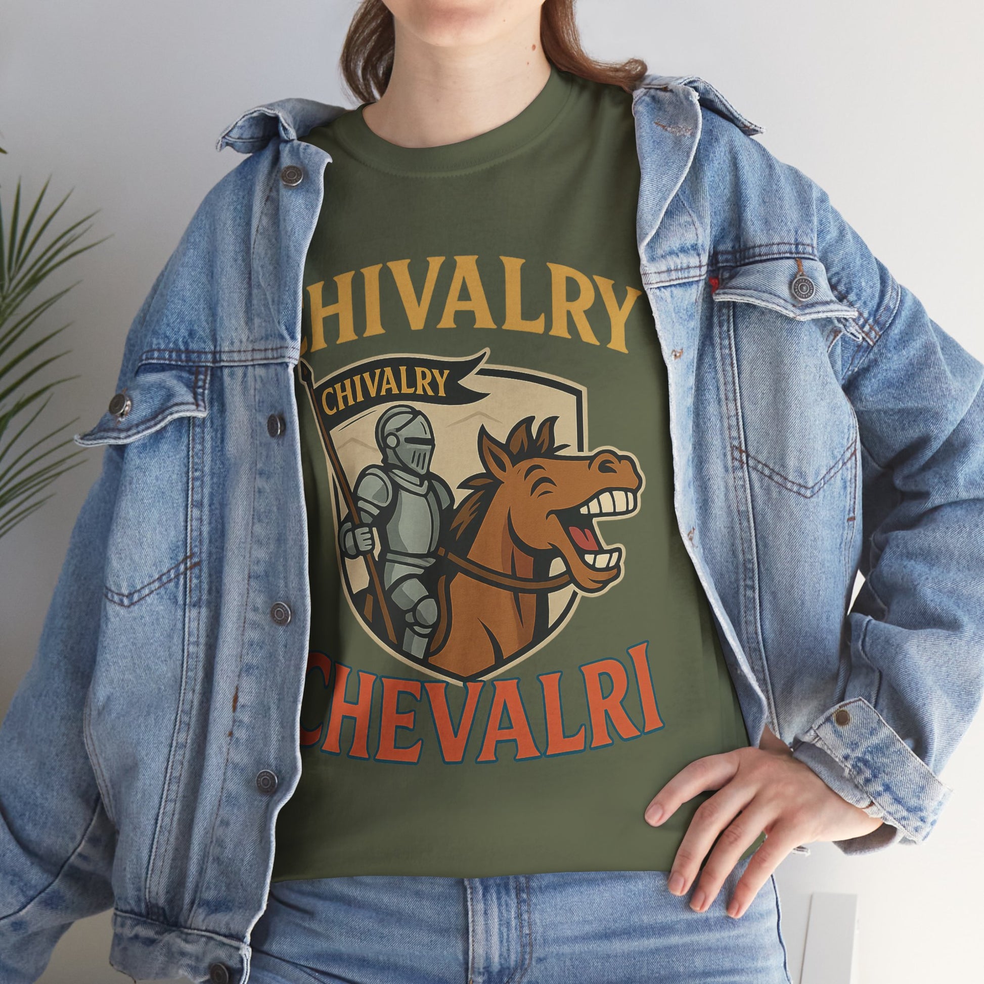 Chivalry-Themed Unisex Heavy Cotton Tee, Knight Shirt, Medieval Fan Apparel, Funny Gift, Renaissance Festival Clothing - Wayal Store