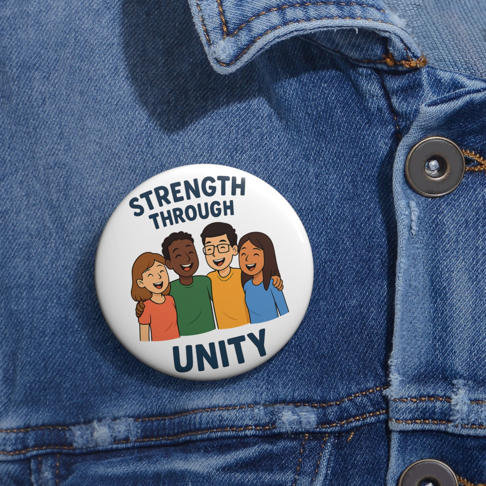 Custom| Strength Through Unity |Pin Buttons - Wayal Store