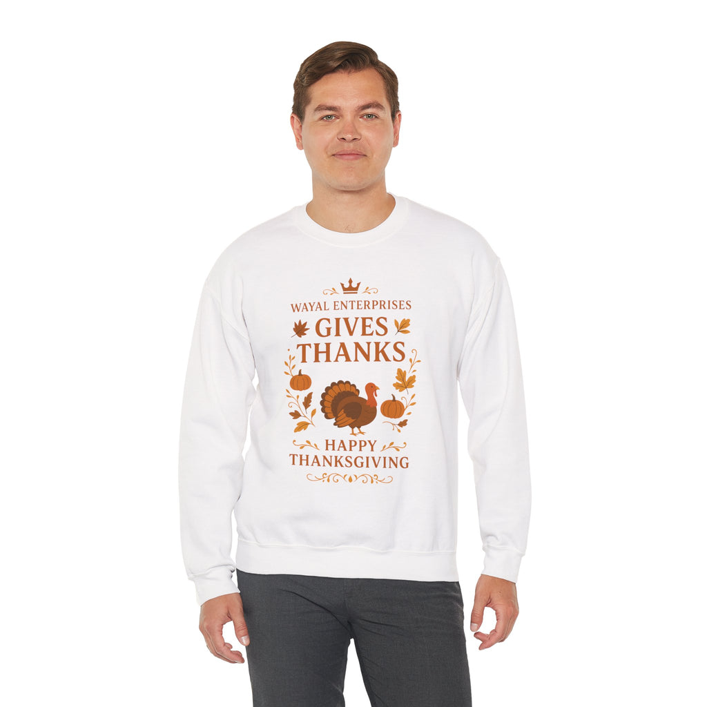 Thanksgiving Crewneck Sweatshirt - Happy Thanks Giving Design - Wayal Store