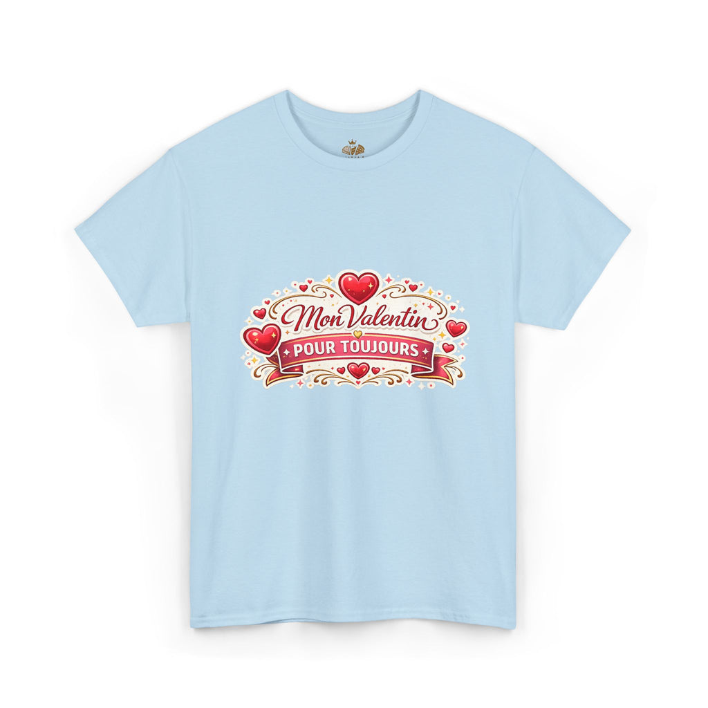 T-Shirt — "Mon Valentin Pour Toujours" Romantic Valentine Hearts Tee - Wayal Store