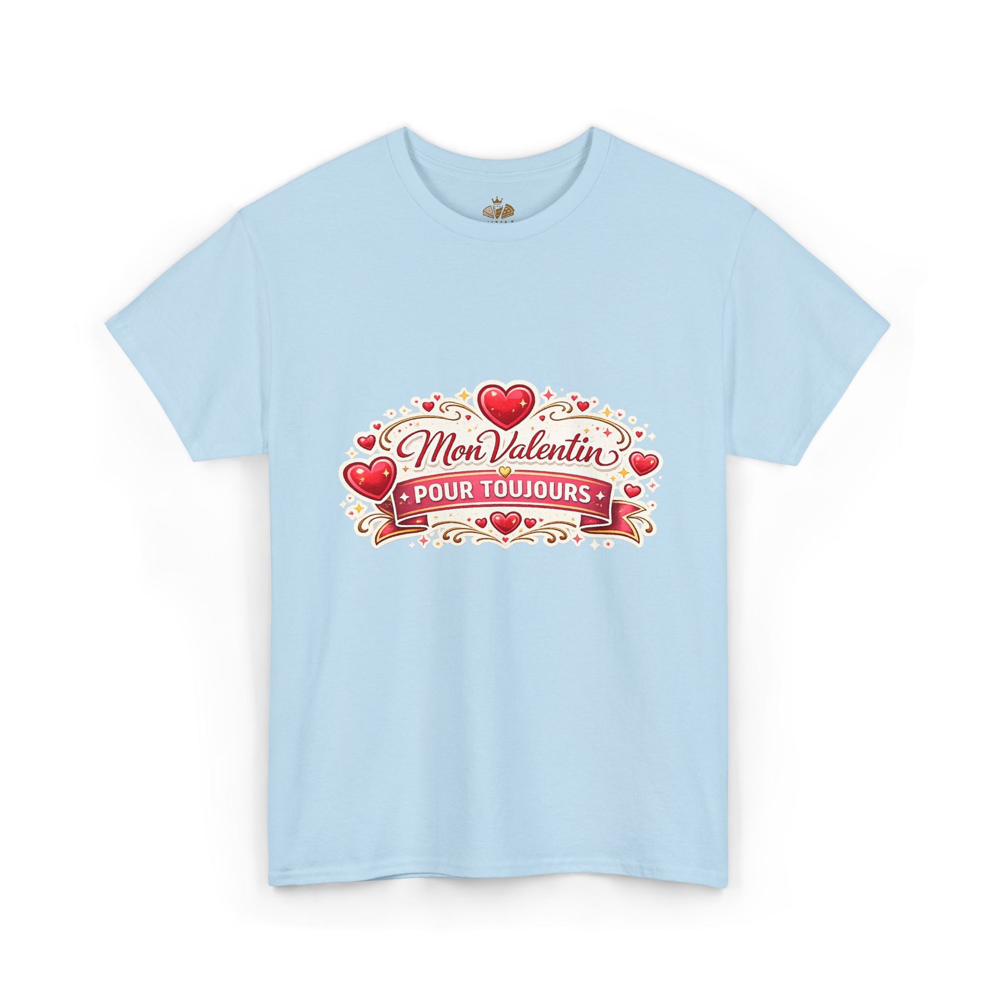 T-Shirt — "Mon Valentin Pour Toujours" Romantic Valentine Hearts Tee - Wayal Store