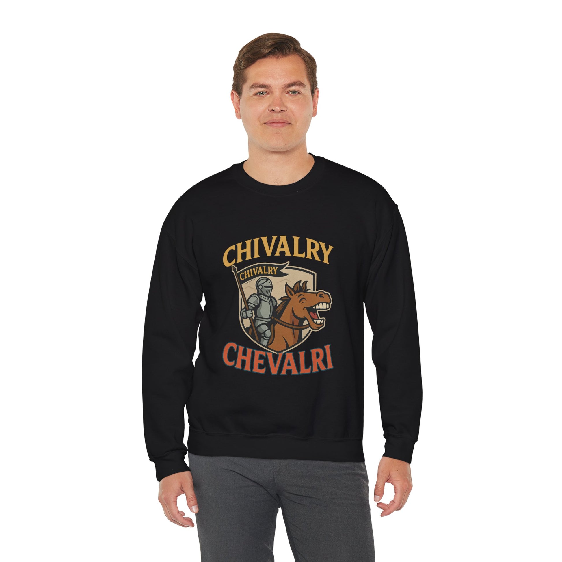 Chivalry Crewneck Sweatshirt, Unisex Heavy Blend, Cozy Casual Wear, Gift for Gamers, Renaissance Fair Apparel, Everyday Comfort - Wayal Store