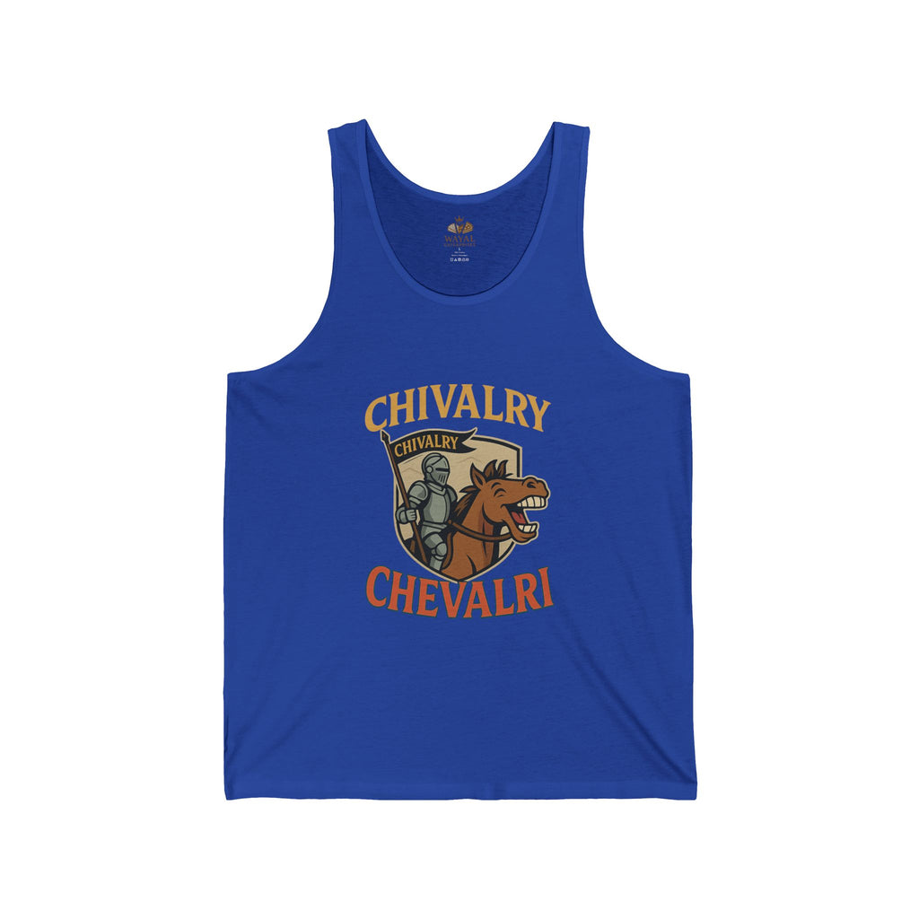 Chivalry Tank Top - Unisex Jersey Tank, Cool Summer Apparel, Gift for Knights, Renaissance Fair Outfit, Casual Wear, Statement Piece - Wayal Store