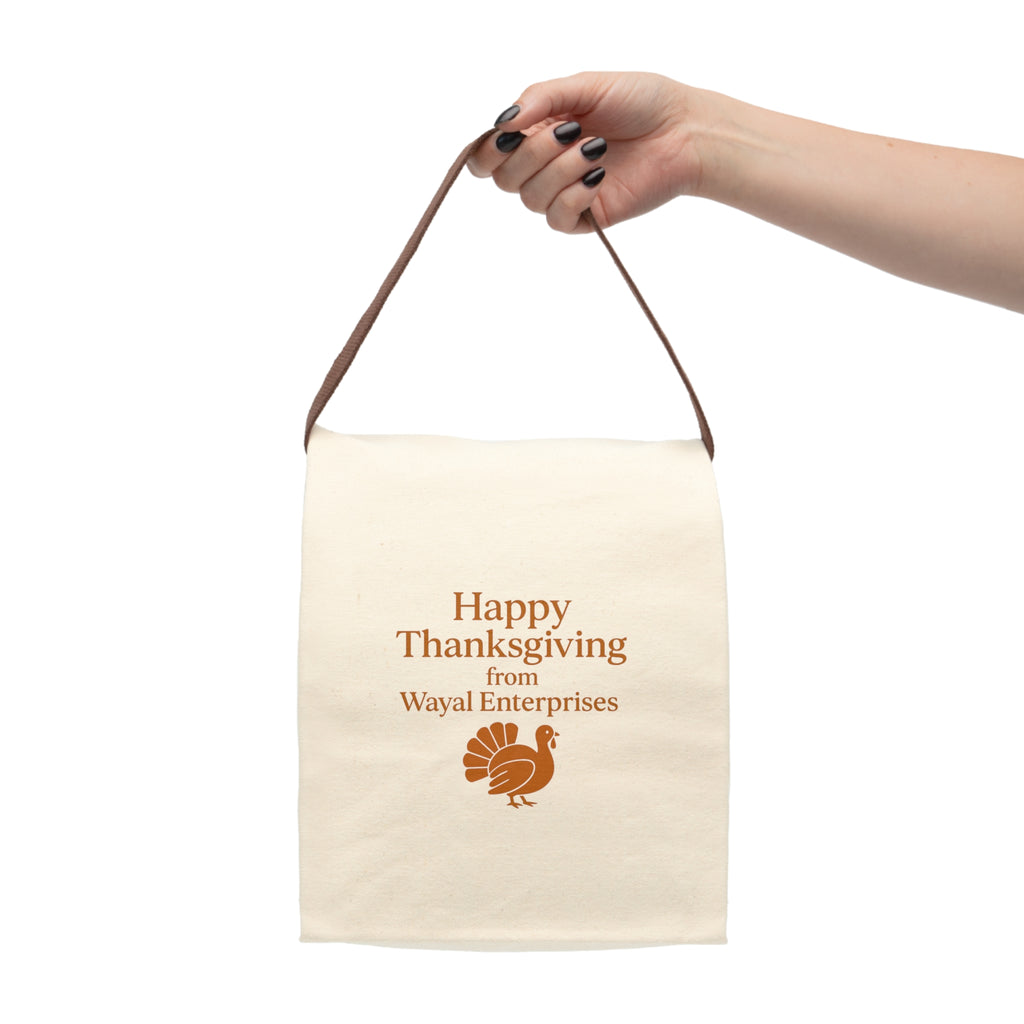 Thanksgiving Canvas Lunch Bag with Strap