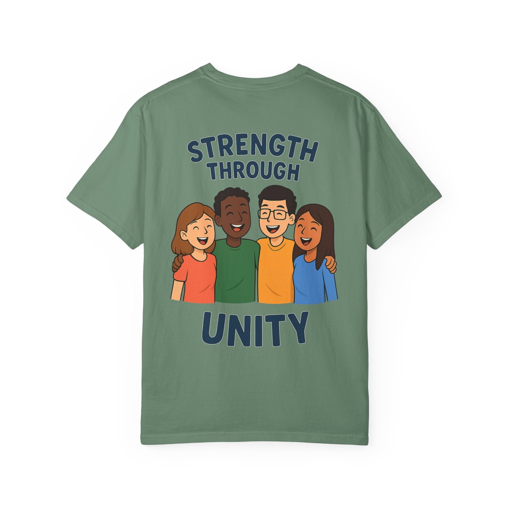 Unity Message T-Shirt Back, Unisex Motivational Shirt, Friendship Wear, Gift for Teens, Social Awareness Apparel - Wayal Store