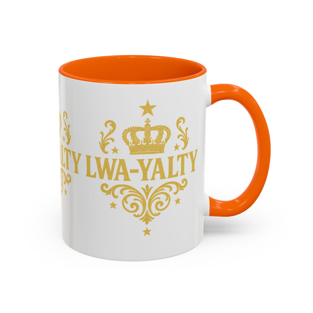 Regal Crown Accent Coffee Mug - Royalty Lwa-Yalty, Unique Gift for Coffee Lovers, Home Decor, Birthday, Celebration - Wayal Store