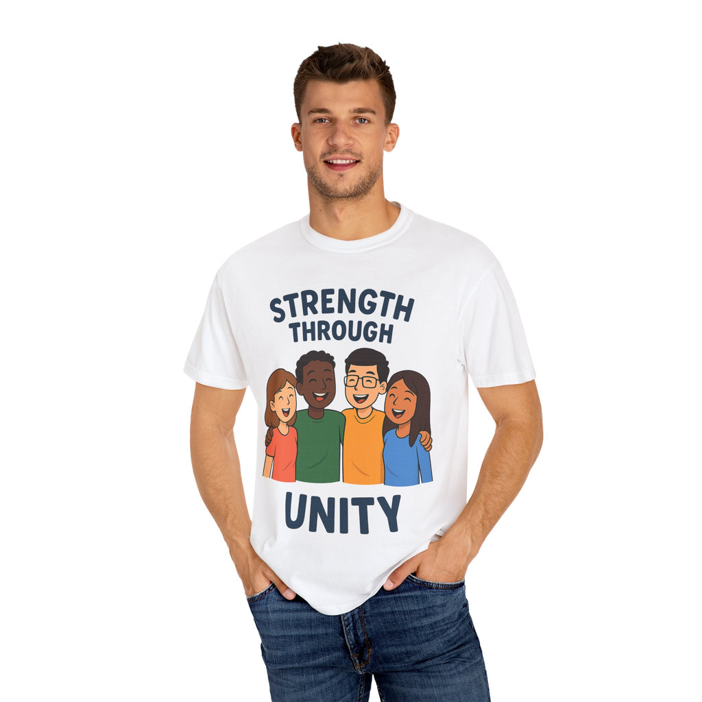 Unity Message T-Shirt Front, Unisex Motivational Shirt, Friendship Wear, Gift for Teens, Social Awareness Apparel - Wayal Store