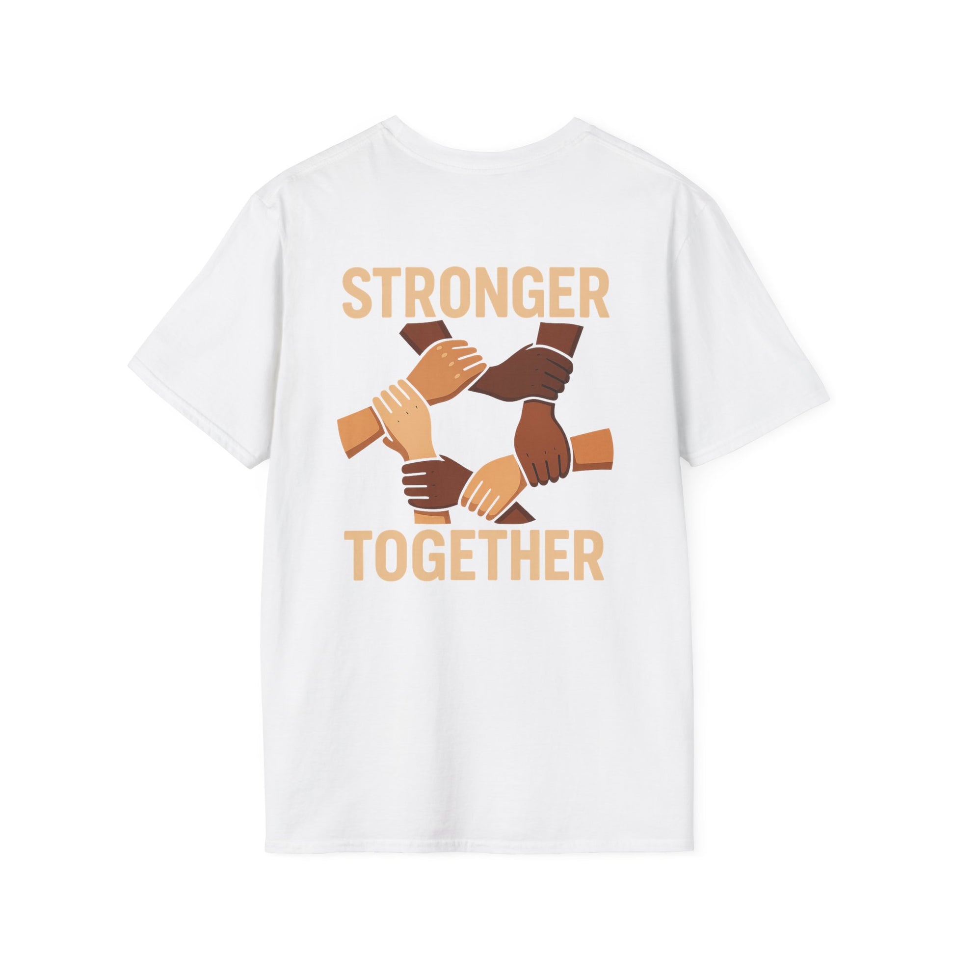 Unity T-Shirt Back: Stronger Together, Equality Shirt, Gift for Activists, Social Justice Tee, Community Engagement Wear, Inspirational Apparel - Wayal Store