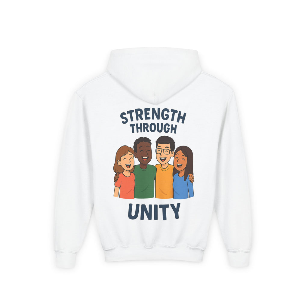 Youth Unity Hooded Sweatshirt | Peace & Unity Graphic | Diversity and Inclusion Apparel | Gift for Friends | Cozy Streetwear | [...] - Wayal Store