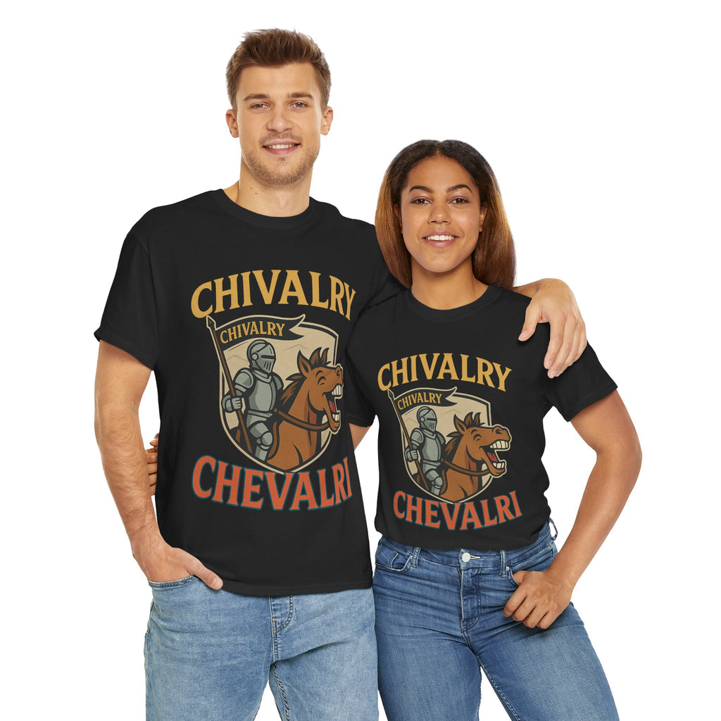 Chivalry-Themed Unisex Heavy Cotton Tee, Knight Shirt, Medieval Fan Apparel, Funny Gift, Renaissance Festival Clothing - Wayal Store