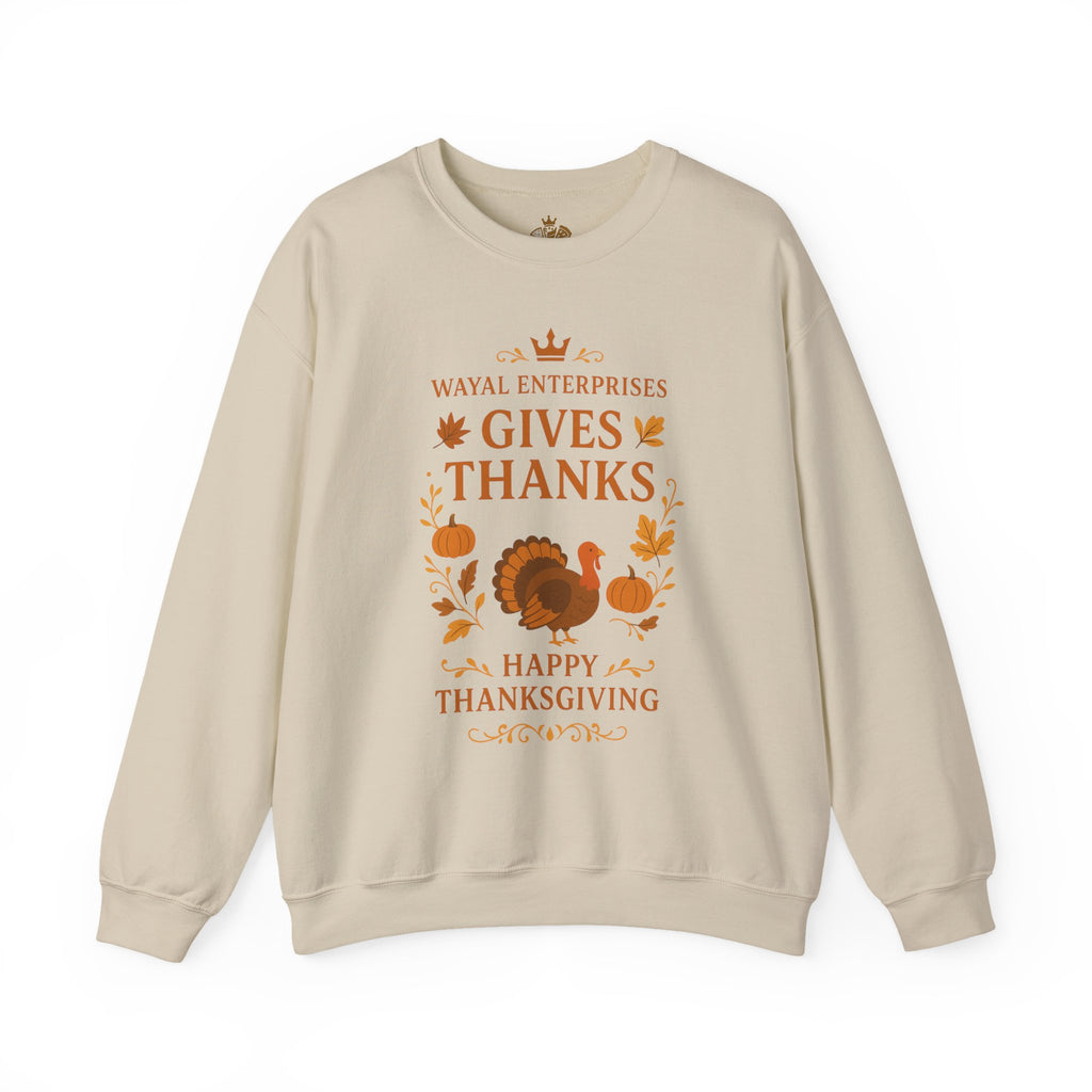 Thanksgiving Crewneck Sweatshirt - Happy Thanks Giving Design - Wayal Store