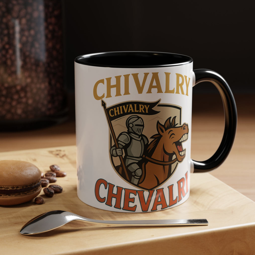 Chivalry Accent Coffee Mug, Warrior Gift, Knight Themed Cup, Medieval Decor, Unique Coffee Lover Present, Fun Office Mug - Wayal Store