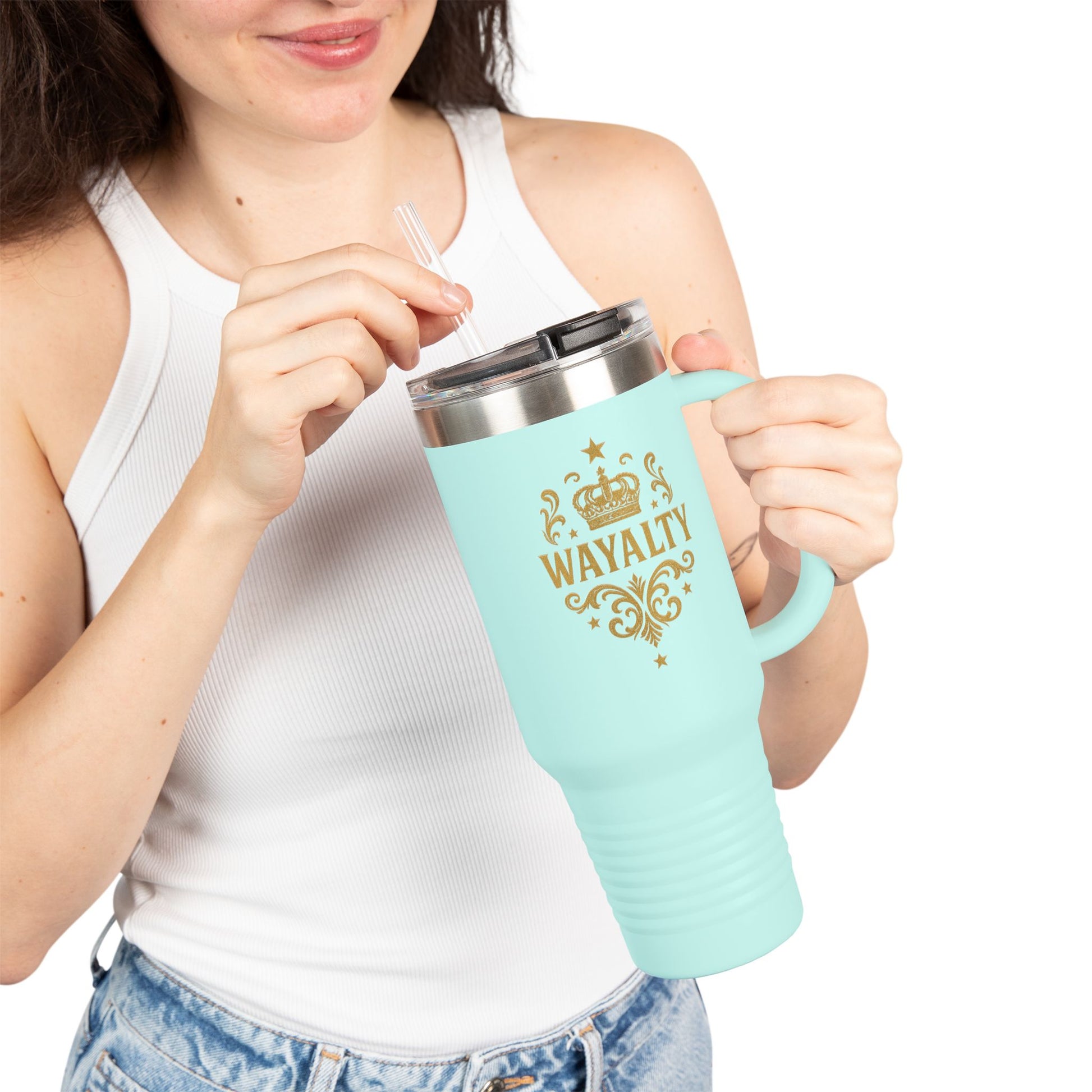 Insulated Travel Mug with Wayalty Design, 40oz Coffee Tumbler, Perfect for On-the-Go, Great Gift for Drinkware Lovers, BPA-Free - Wayal Store