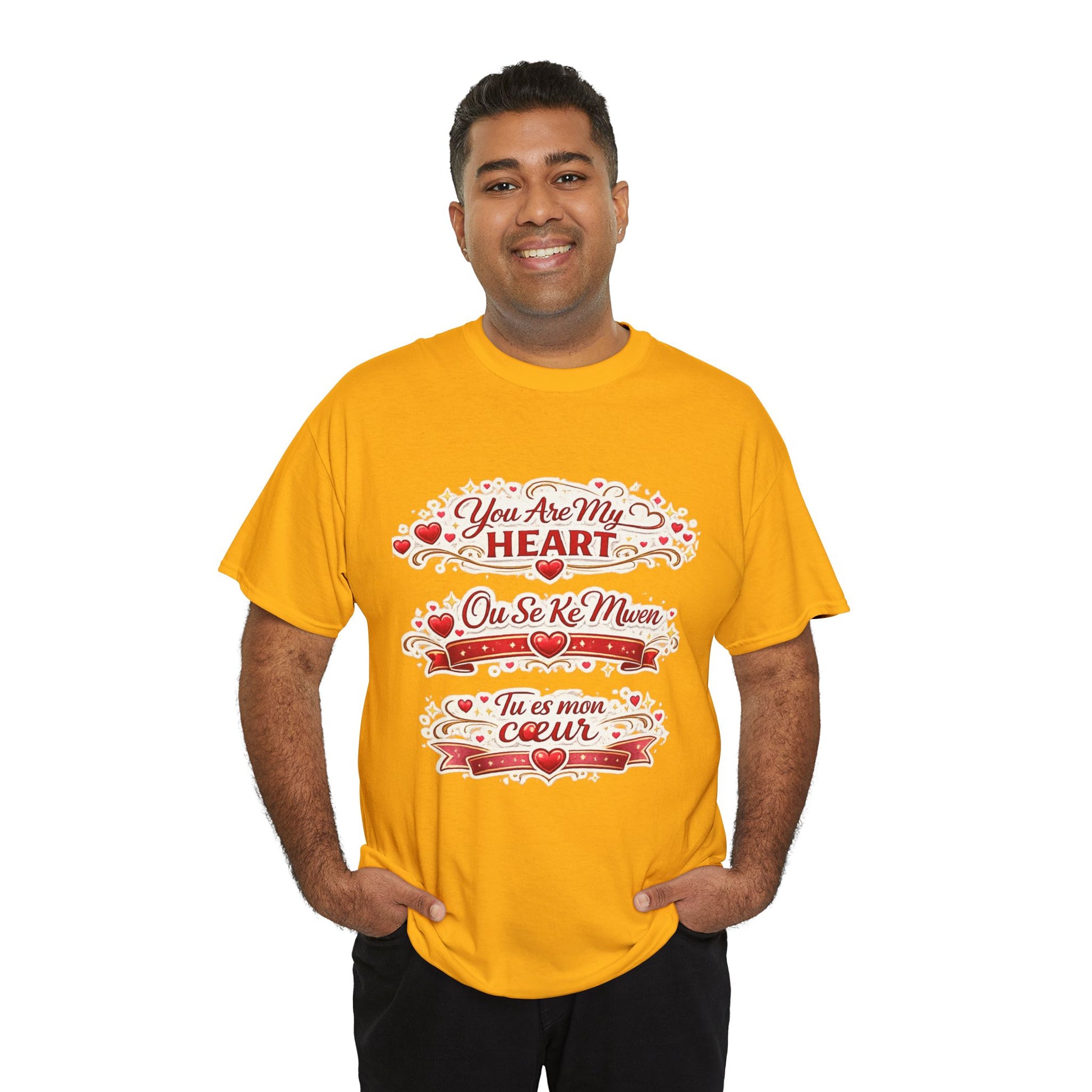 Heart Love Tee — "You Are My Heart / Tu es mon coeur" Romantic Valentine T-Shirt - Wayal Store