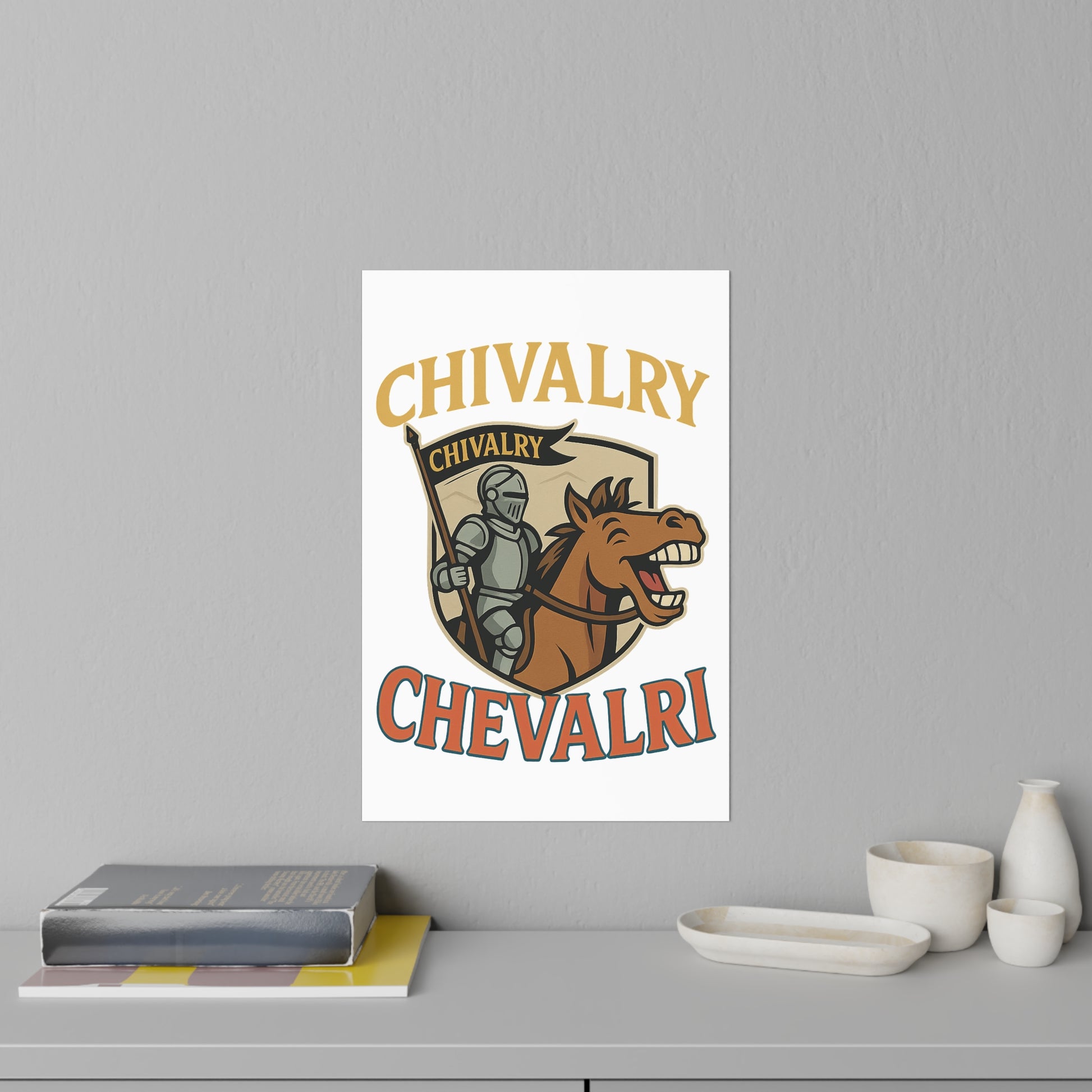Chivalry Wall Decals - Knight & Horse Decor, Kids Room Art, Medieval Theme, Unique Wall Stickers, Home Decoration - Wayal Store