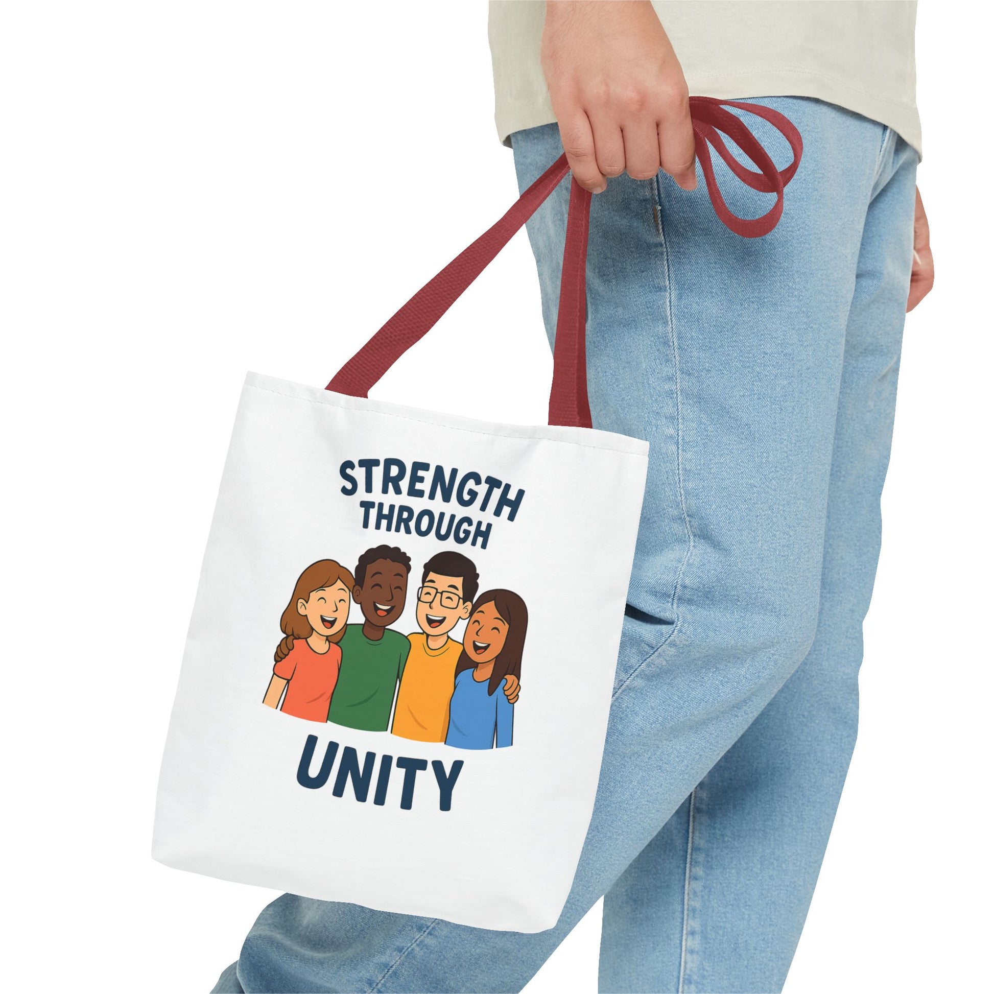 Unity Tote Bag | Strength Through Unity | Eco-Friendly Tote | Gift for Friends | Motivational Carryall | Community Spirit Bag - Wayal Store