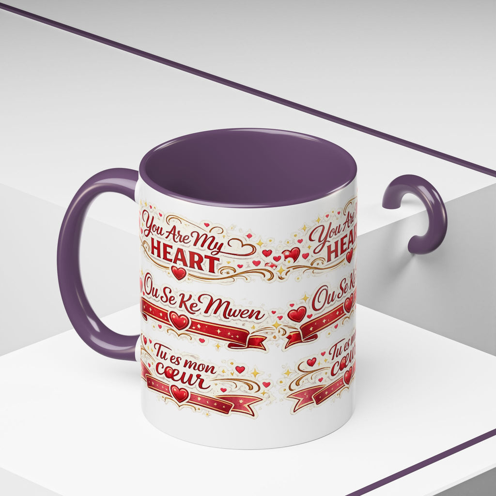 You Are My Heart Accent Coffee Mug – Multilingual Love Gift (11/15oz) - Wayal Store