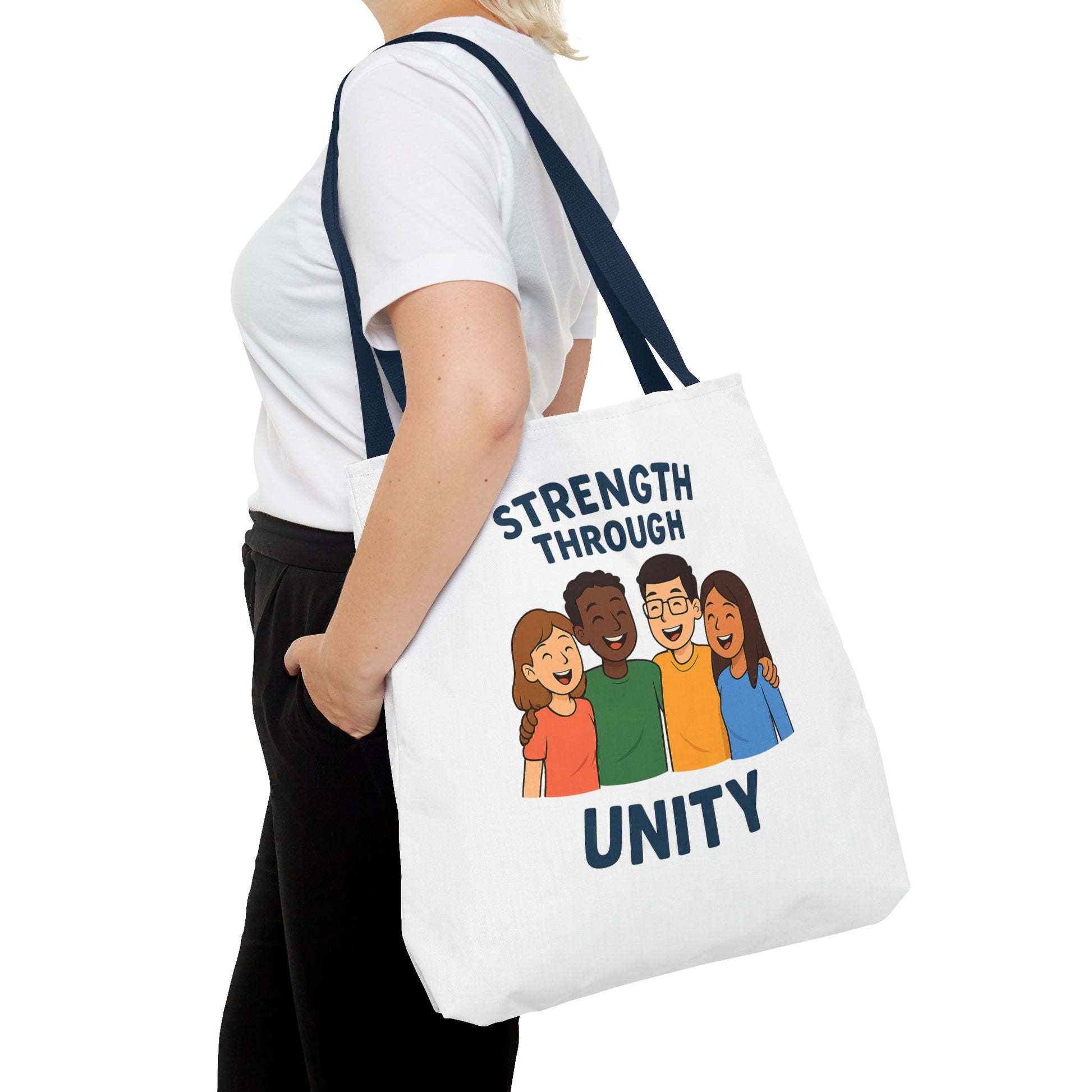 Unity Tote Bag | Strength Through Unity | Eco-Friendly Tote | Gift for Friends | Motivational Carryall | Community Spirit Bag - Wayal Store