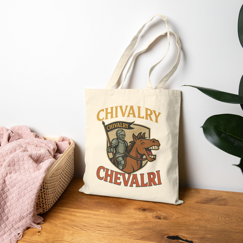 Chivalry Knight Tote Bag | Eco-Friendly Grocery, Beach, and Everyday Bag, Gift for Medieval Lovers - Wayal Store