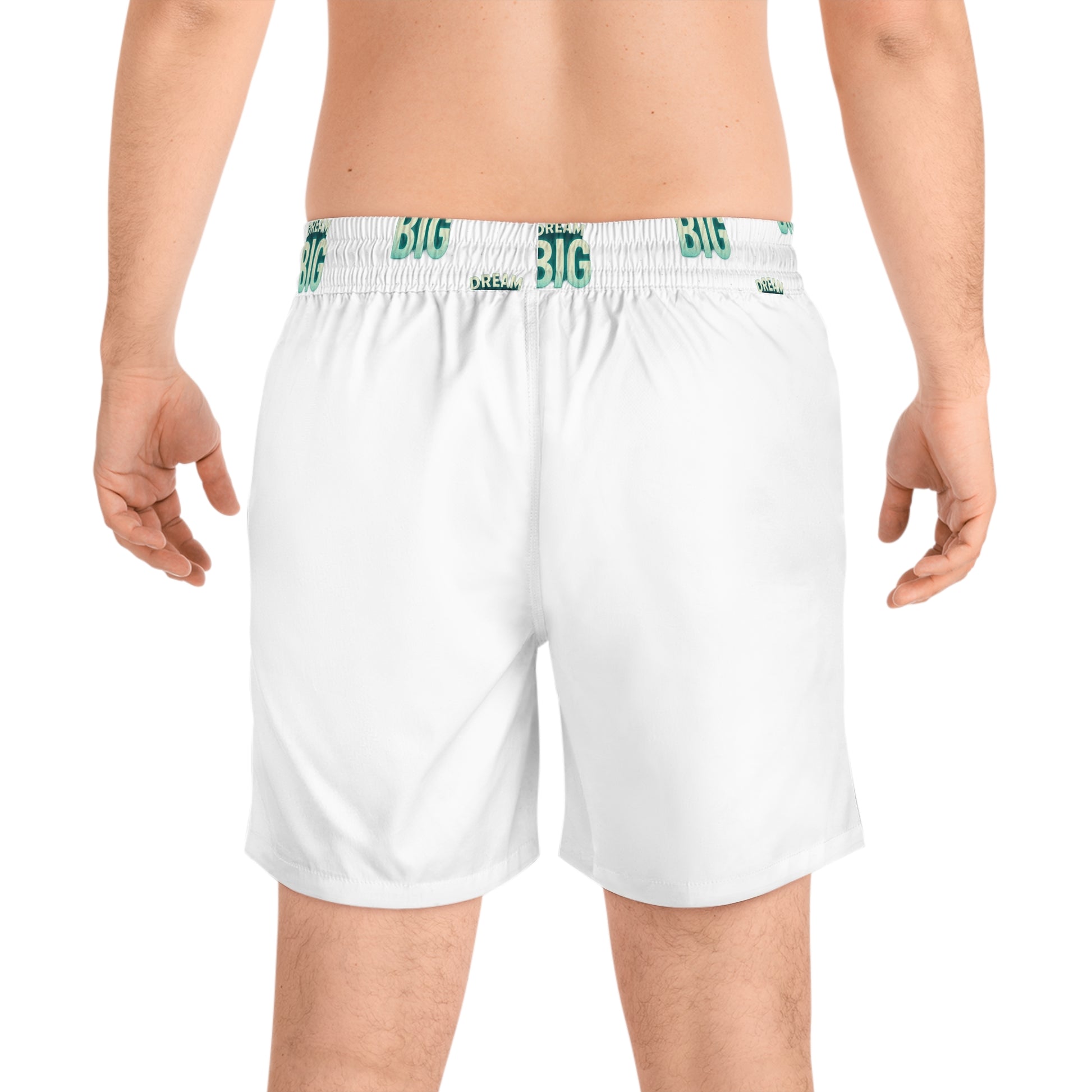 Mid-Length Swim Shorts - Motivational Beachwear - Right leg design - Wayal Store