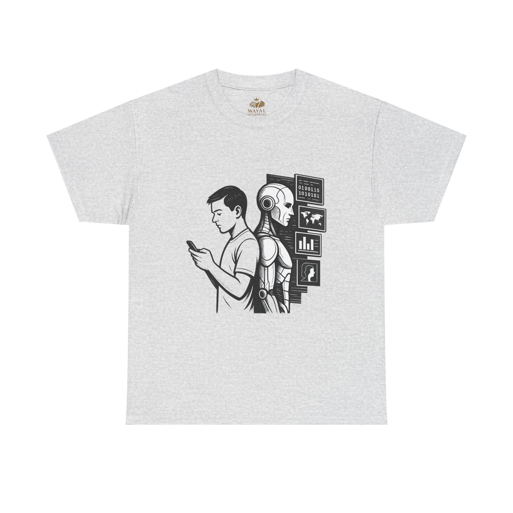 Tech-Inspired Unisex Heavy Cotton Tee - Ideal for Tech Lovers, Gifts for Men & Women, Casual Wear, Everyday Comfort, Unique Graphic T-Shirt - Wayal Store