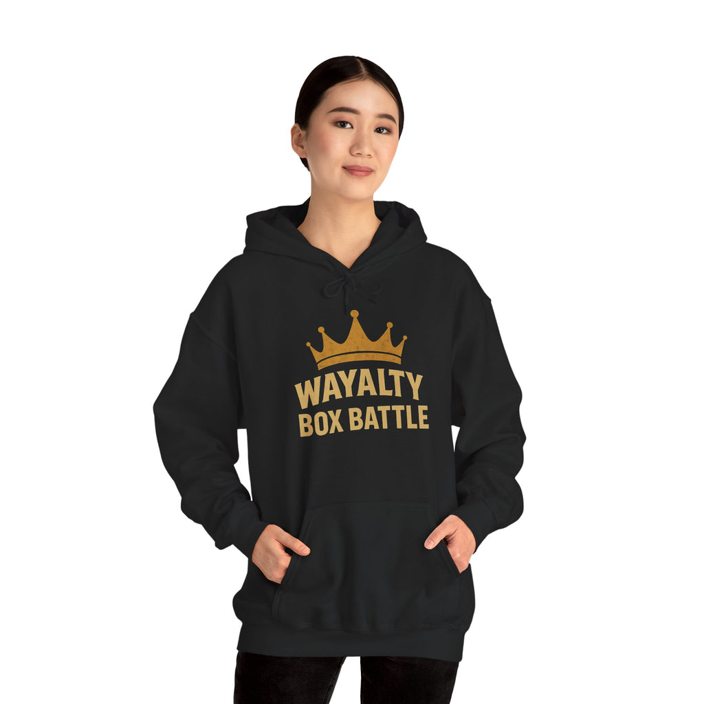 Wayalty Box Battle Hoodie — Crown Logo Pullover for Gaming Fans