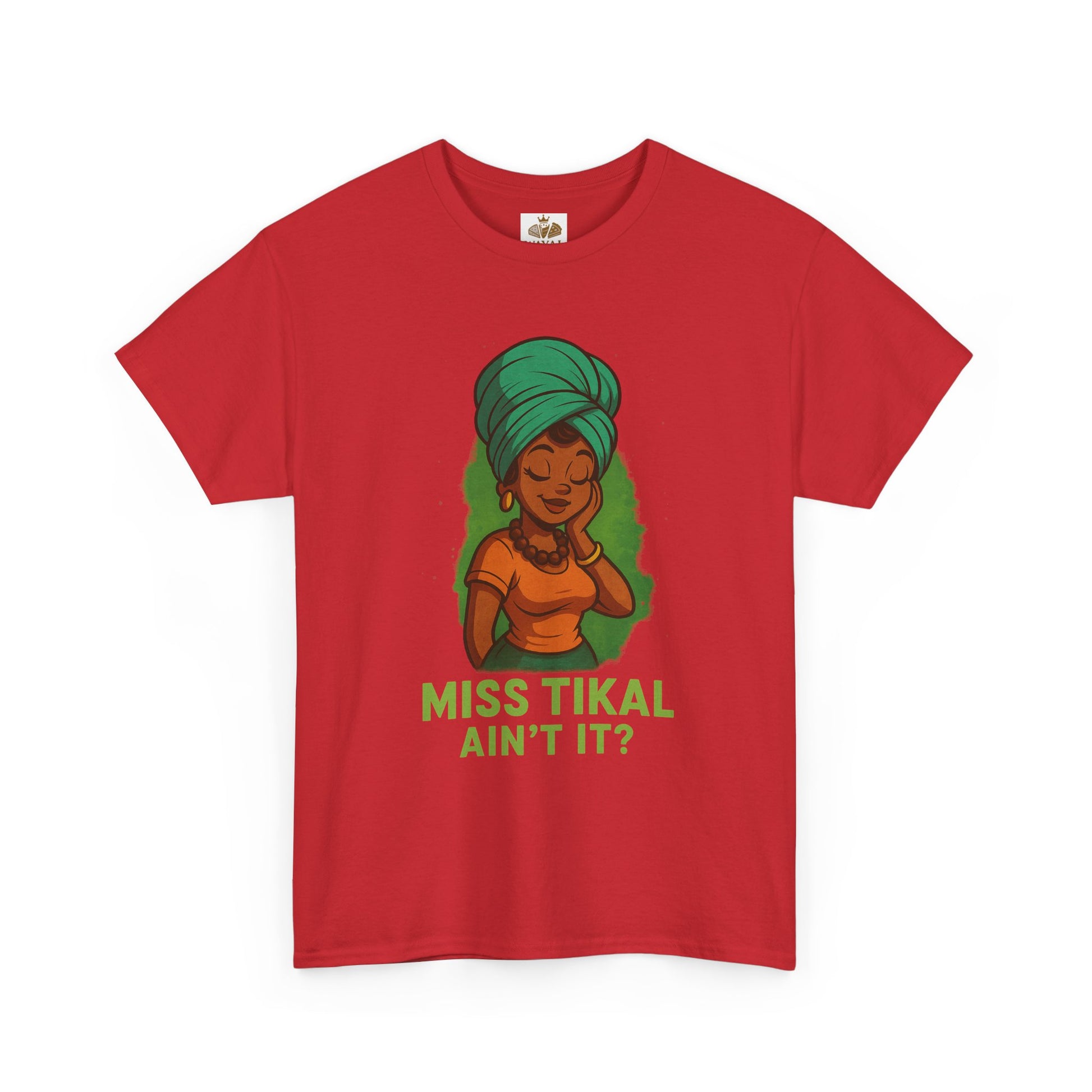 Miss Tikal Unisex Heavy Cotton Tee - Fun Casual Wear, Graphic Tee, Gift for Her, Summer Vibes, Unique T-Shirt - Wayal Store