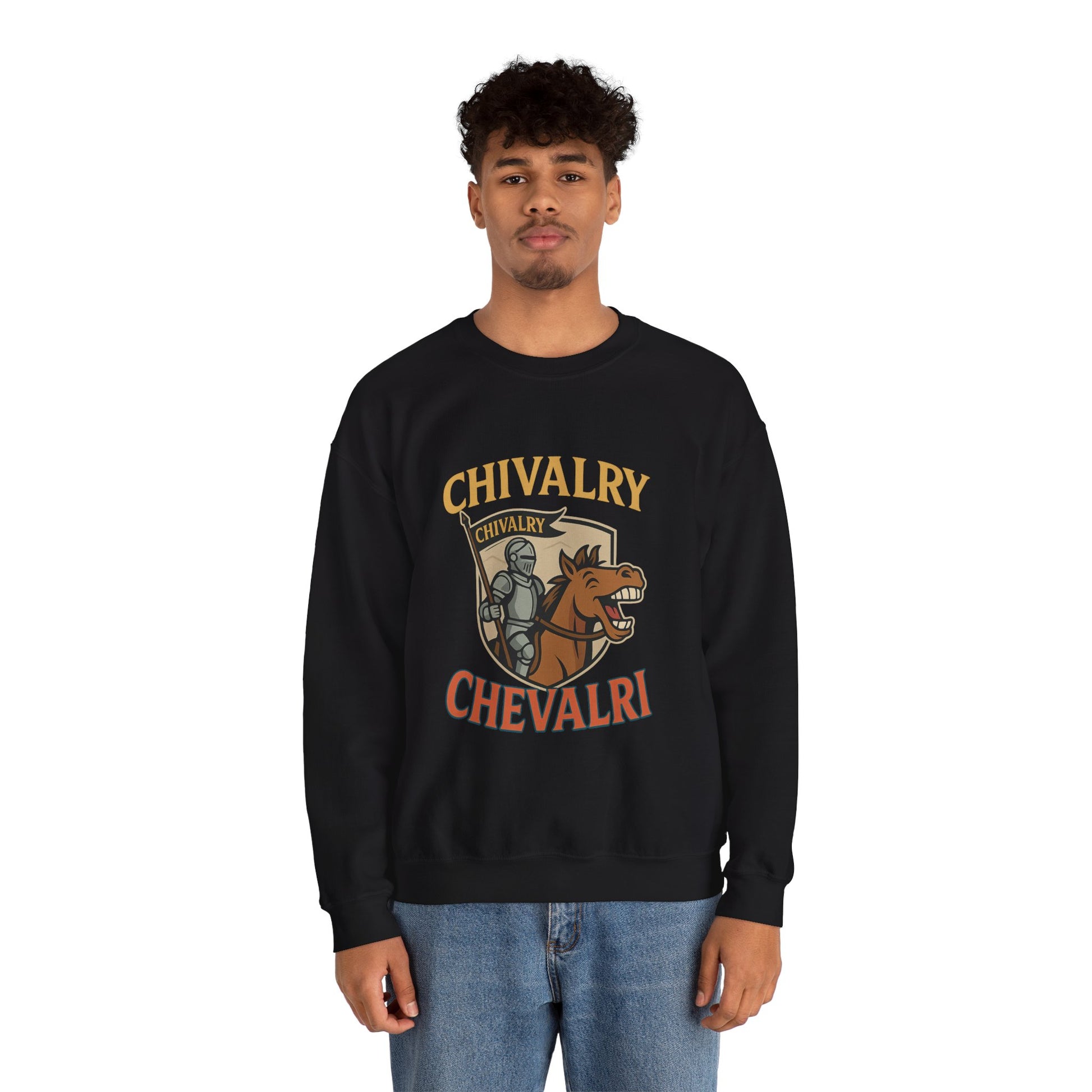Chivalry Crewneck Sweatshirt, Unisex Heavy Blend, Cozy Casual Wear, Gift for Gamers, Renaissance Fair Apparel, Everyday Comfort - Wayal Store