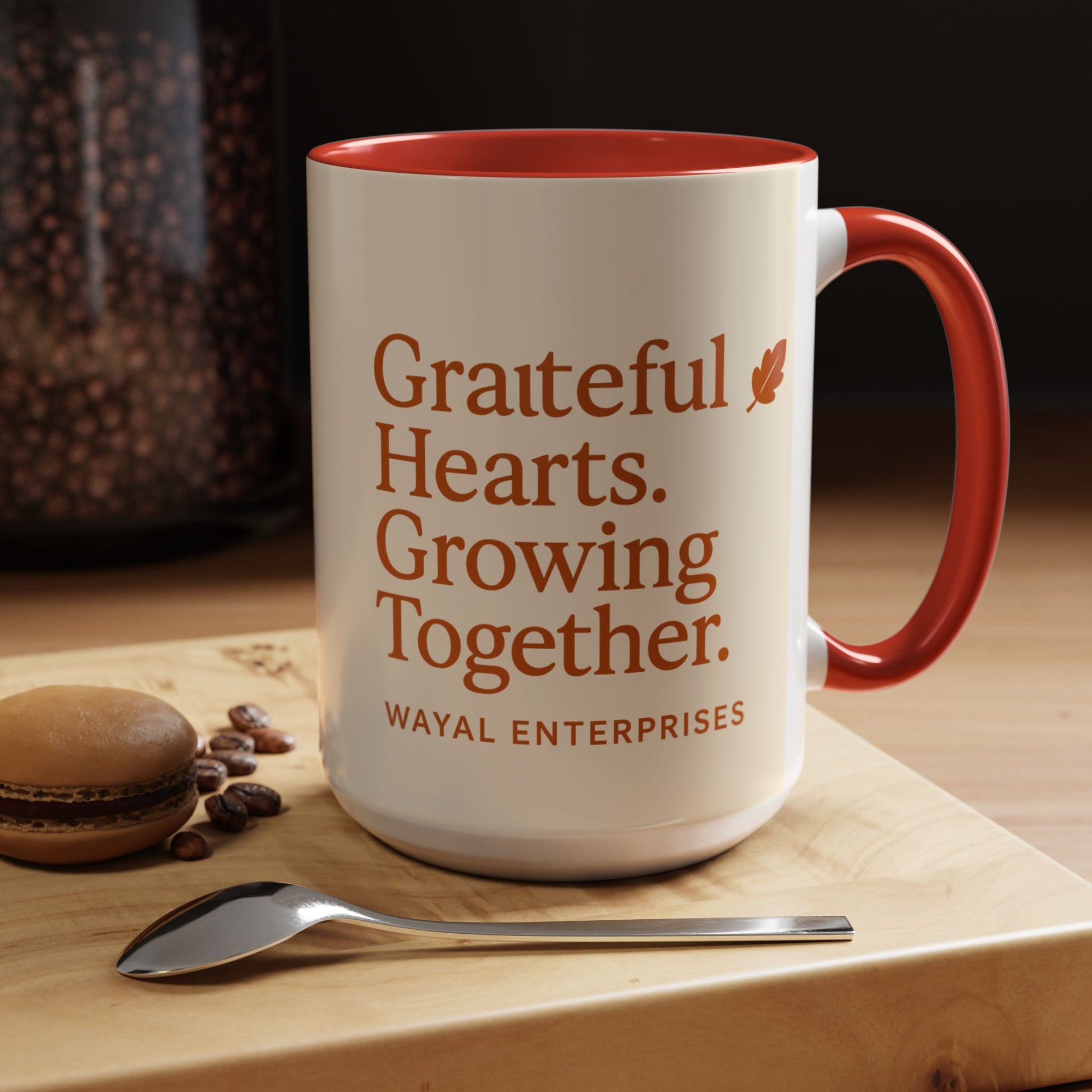 Grateful Hearts Coffee Mug - 11oz & 15oz - Perfect for Cozy Moments