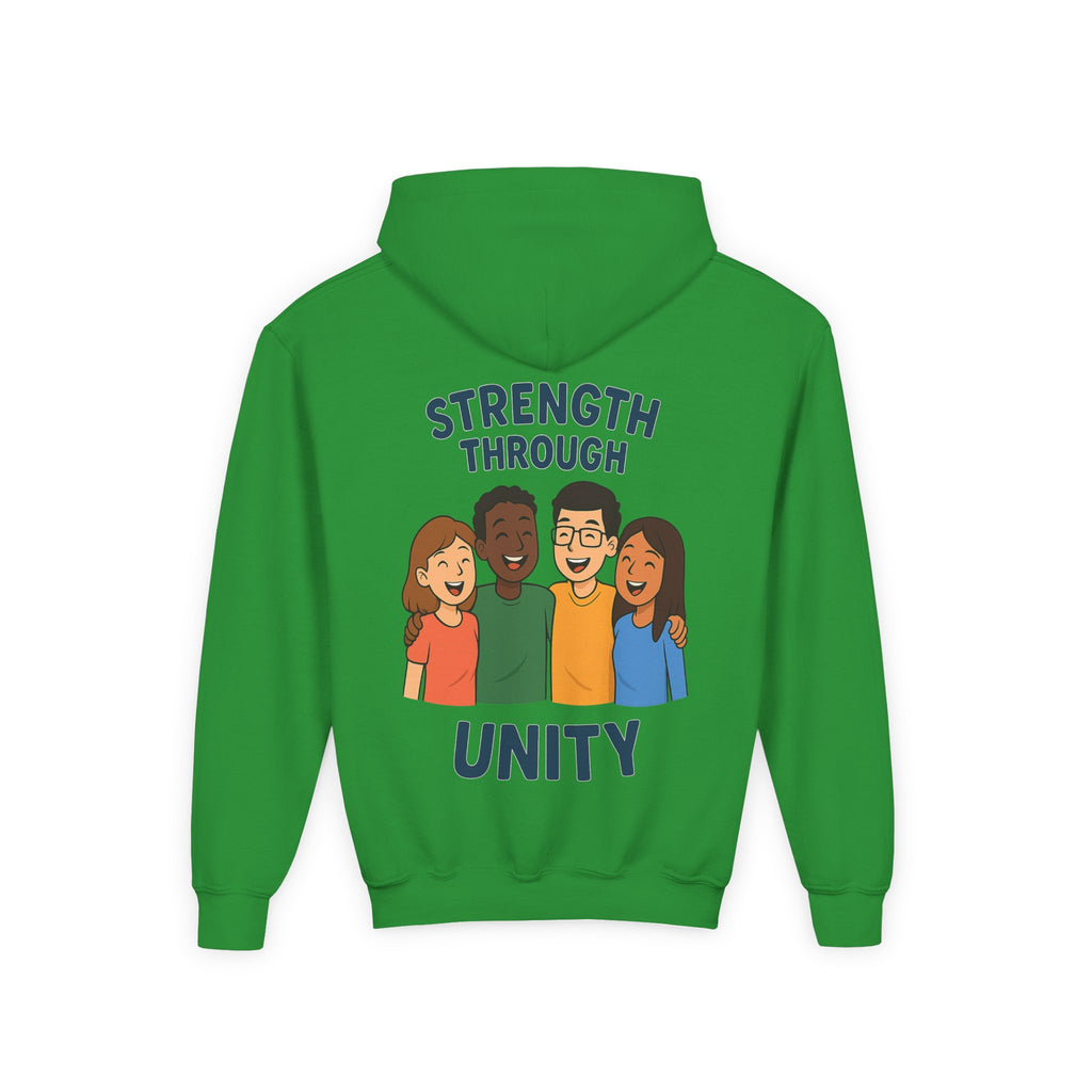 Youth Unity Hooded Sweatshirt | Peace & Unity Graphic | Diversity and Inclusion Apparel | Gift for Friends | Cozy Streetwear | [...] - Wayal Store