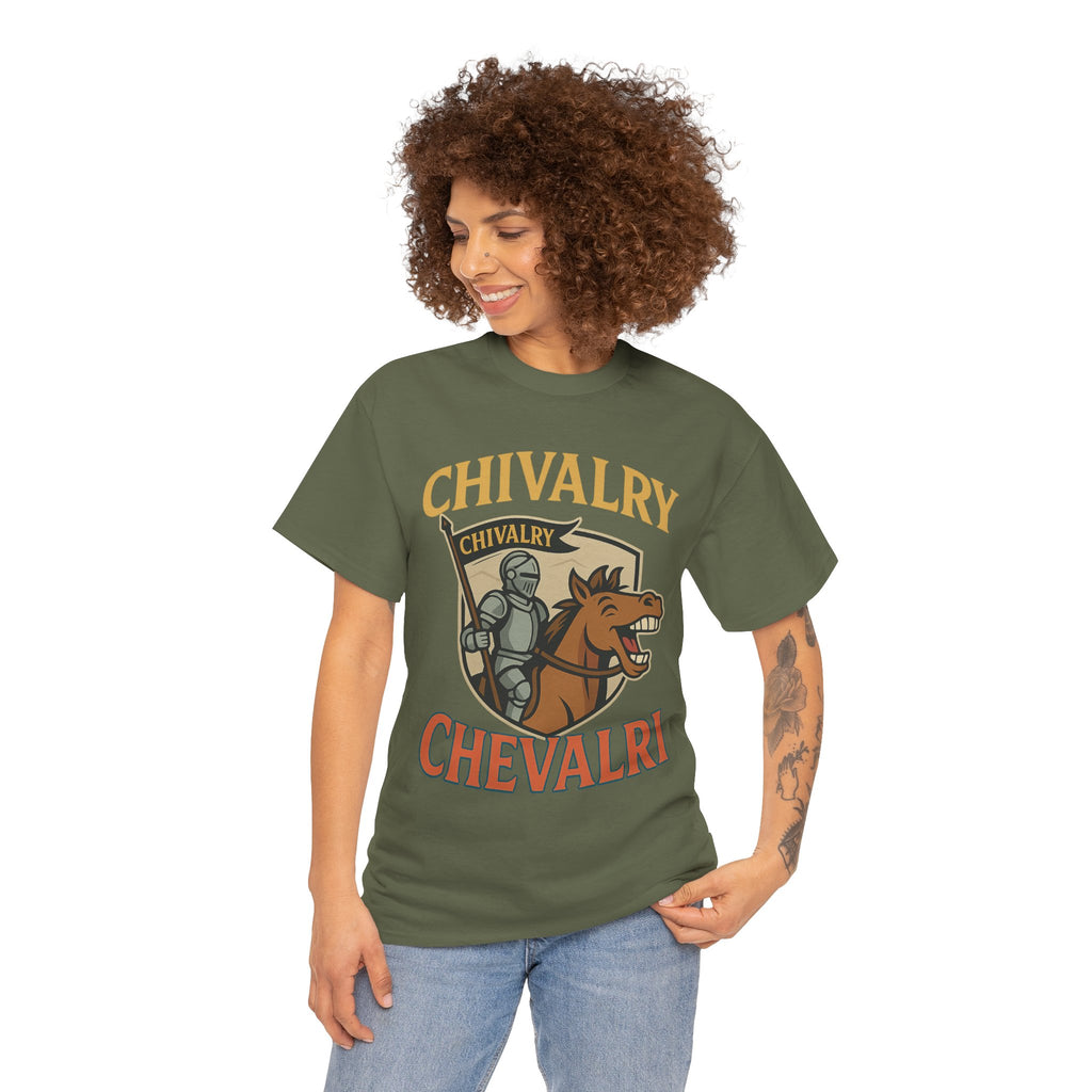 Chivalry-Themed Unisex Heavy Cotton Tee, Knight Shirt, Medieval Fan Apparel, Funny Gift, Renaissance Festival Clothing - Wayal Store