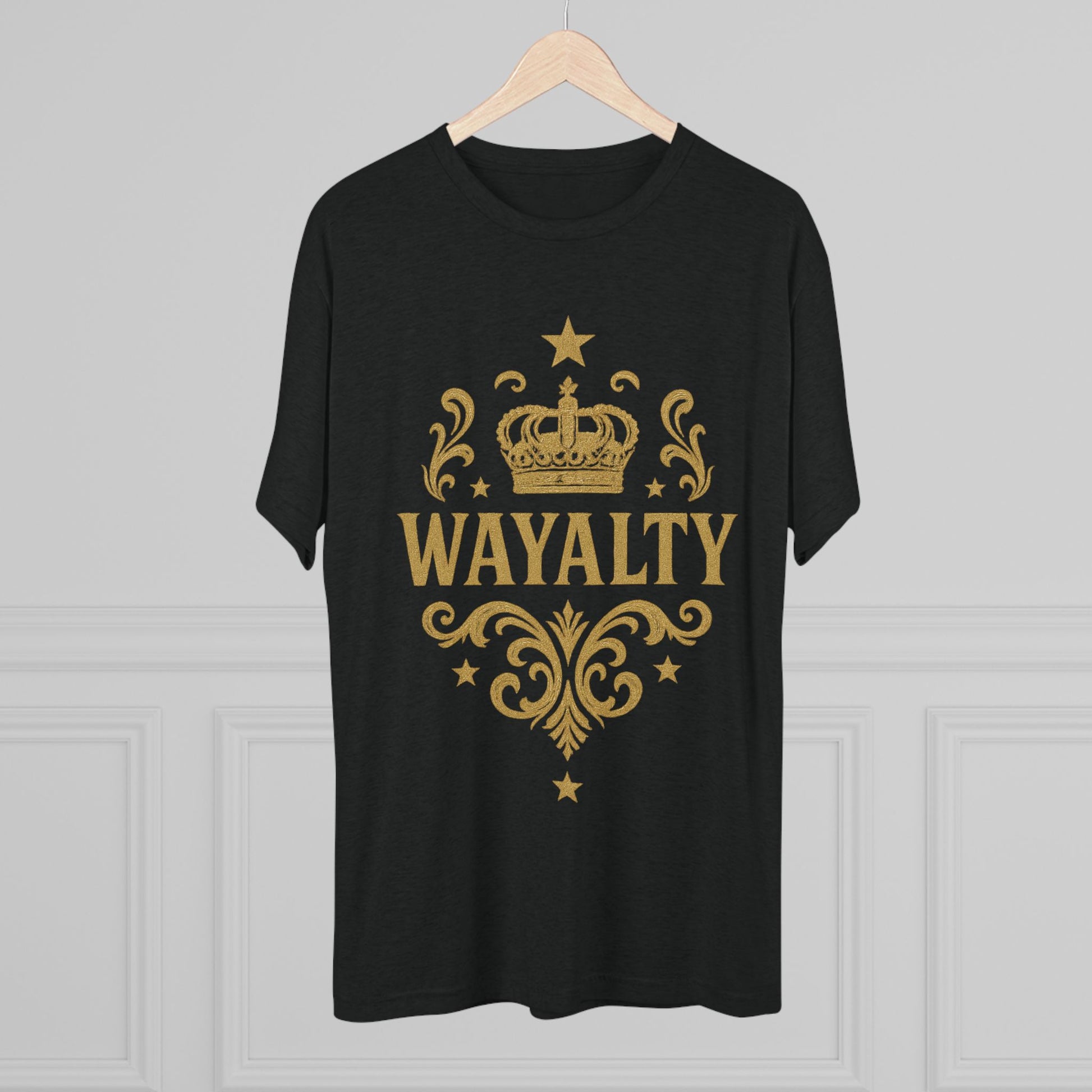 Unisex Tri-Blend Crew Tee - 'Wayalty' Crown Design - Casual Wear for Every Occasion - Wayal Store